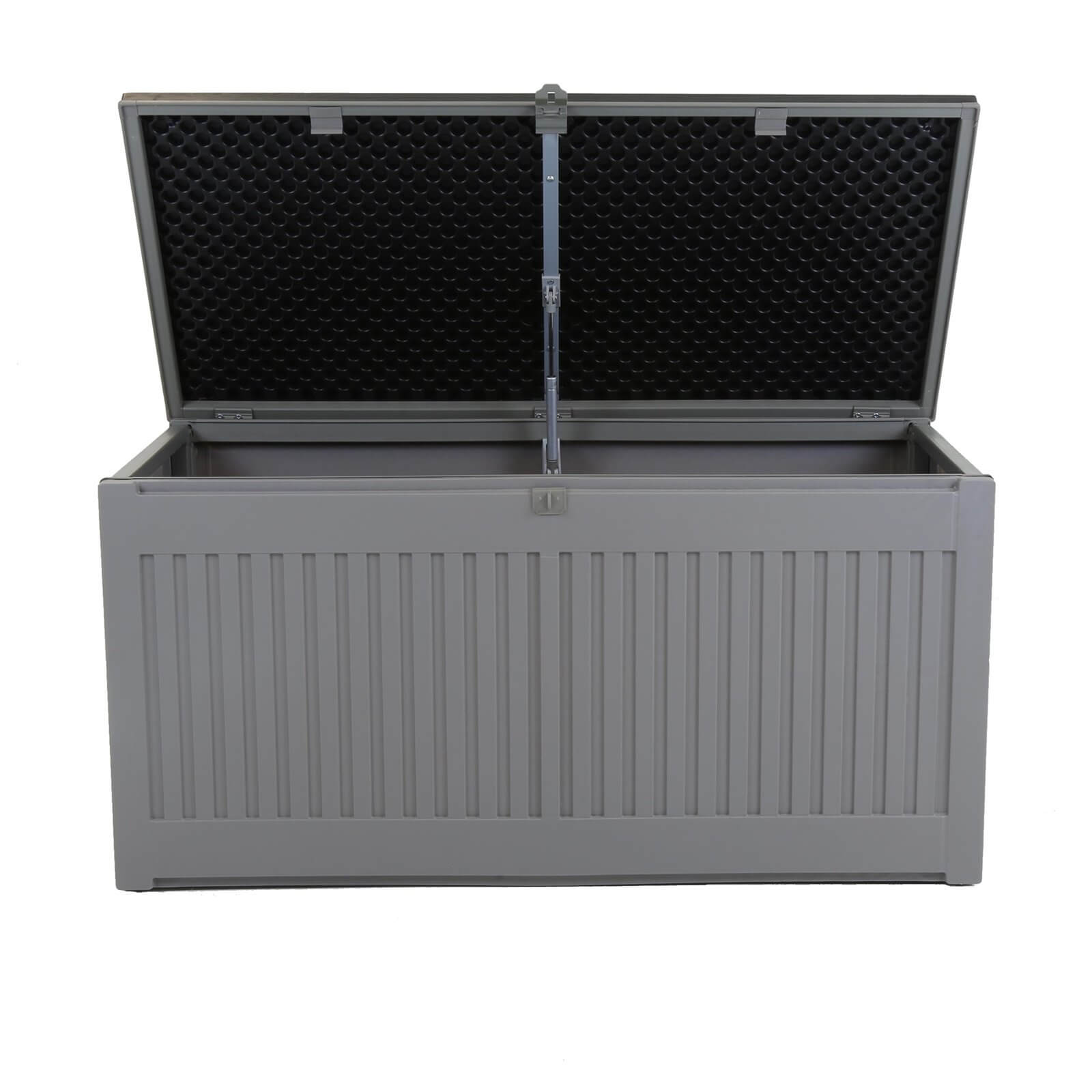 Charles Bentley 270L Outdoor Plastic Storage Box - Grey and Black