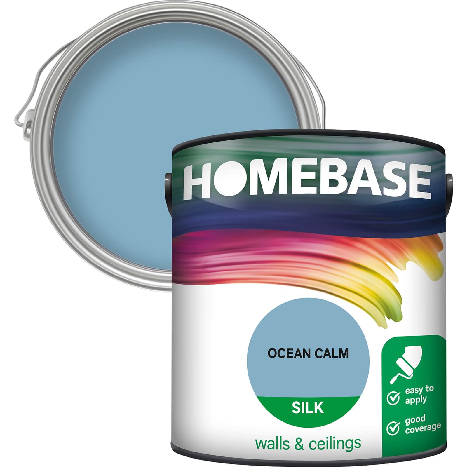 Homebase Silk Emulsion Paint Ocean Calm - 2.5L