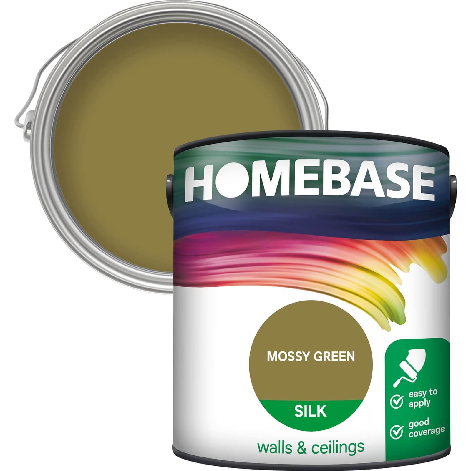 Homebase Silk Emulsion Paint Moss Green - 2.5L