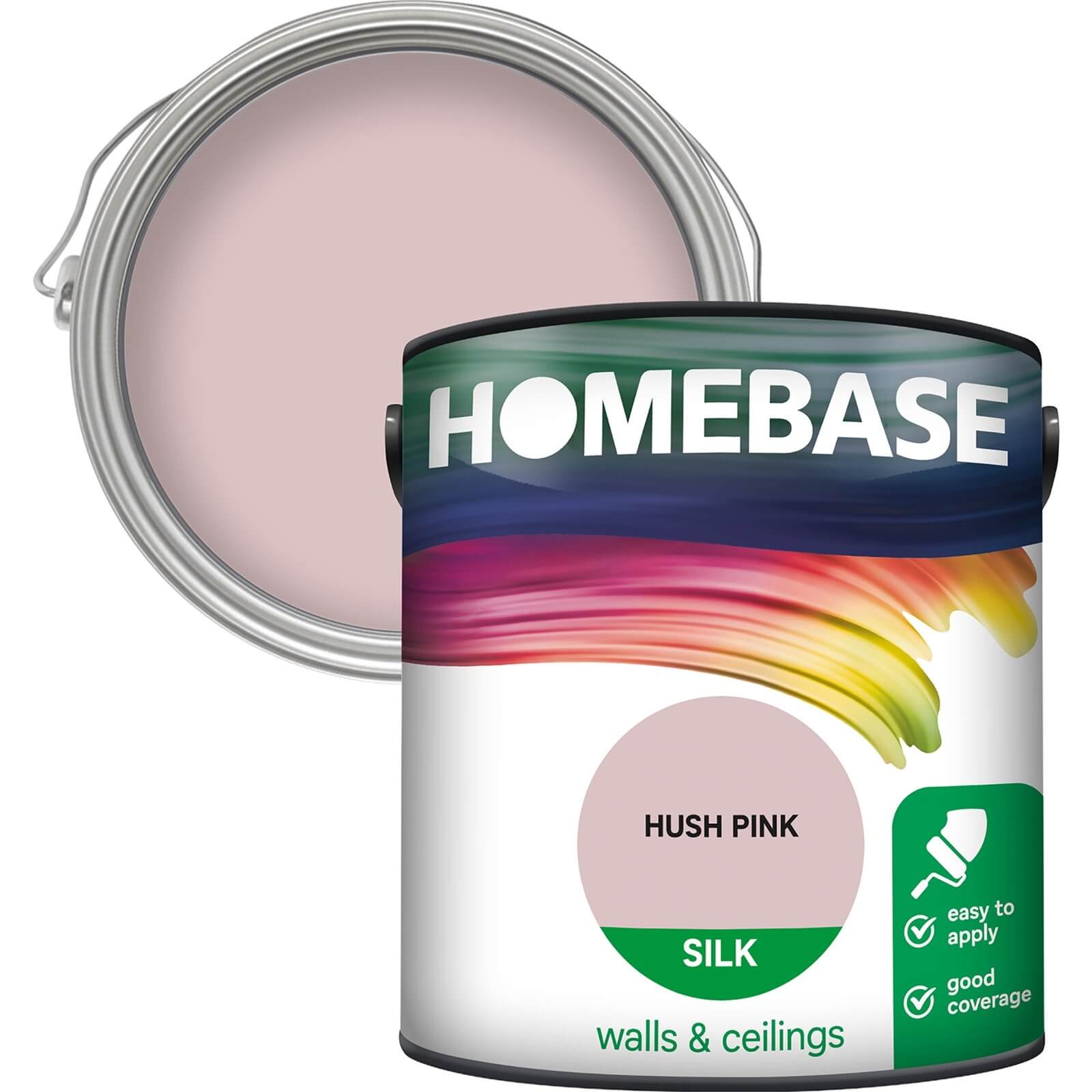 Homebase Silk Emulsion Paint Hush Pink - 2.5L