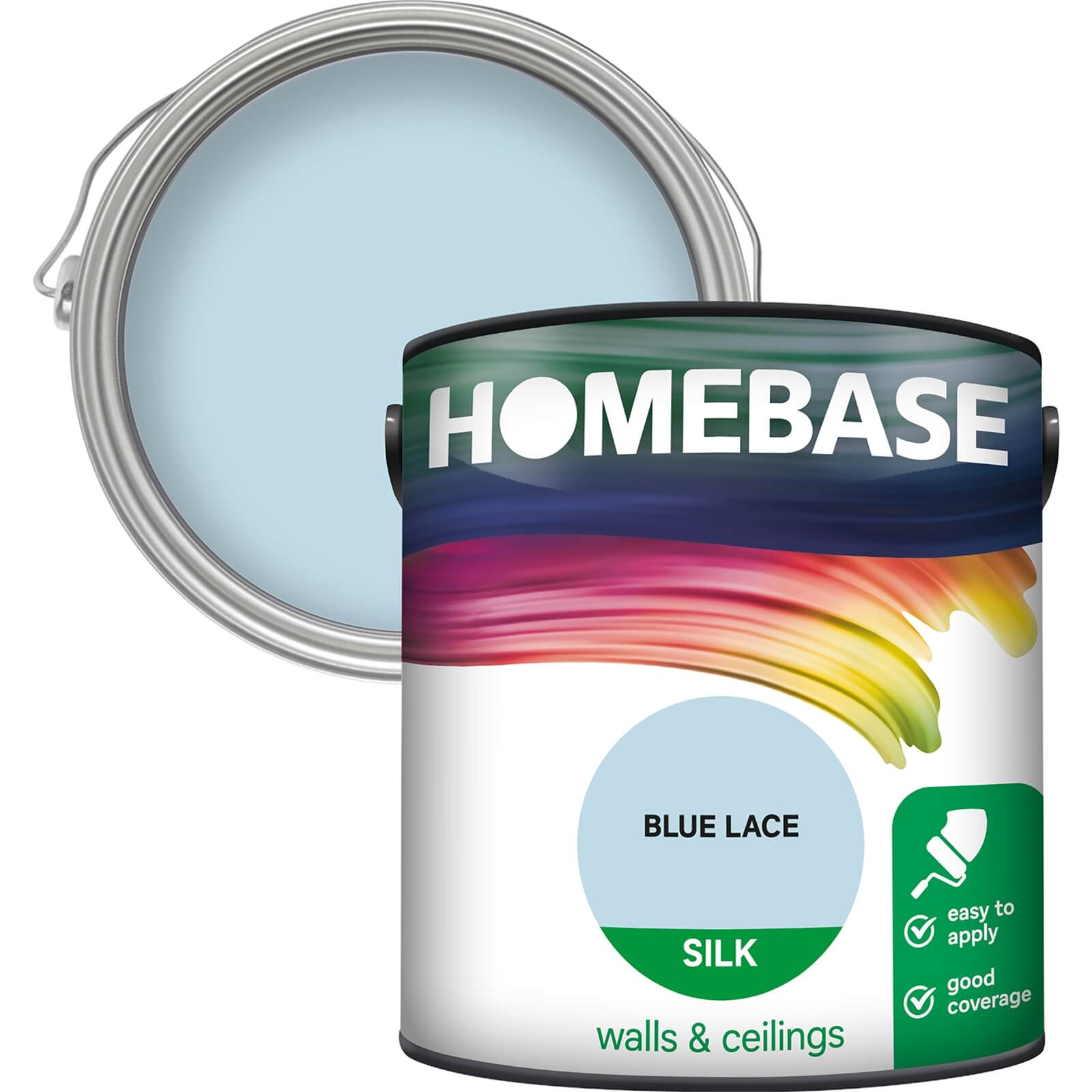 Homebase Silk Emulsion Paint Blue Lace - 2.5L