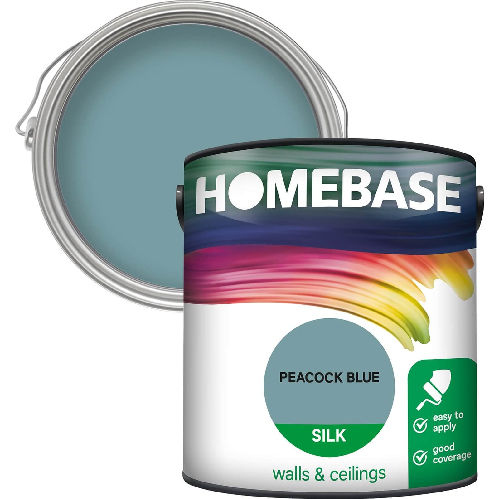 Homebase Silk Emulsion Paint Peacock Blue - 2.5L
