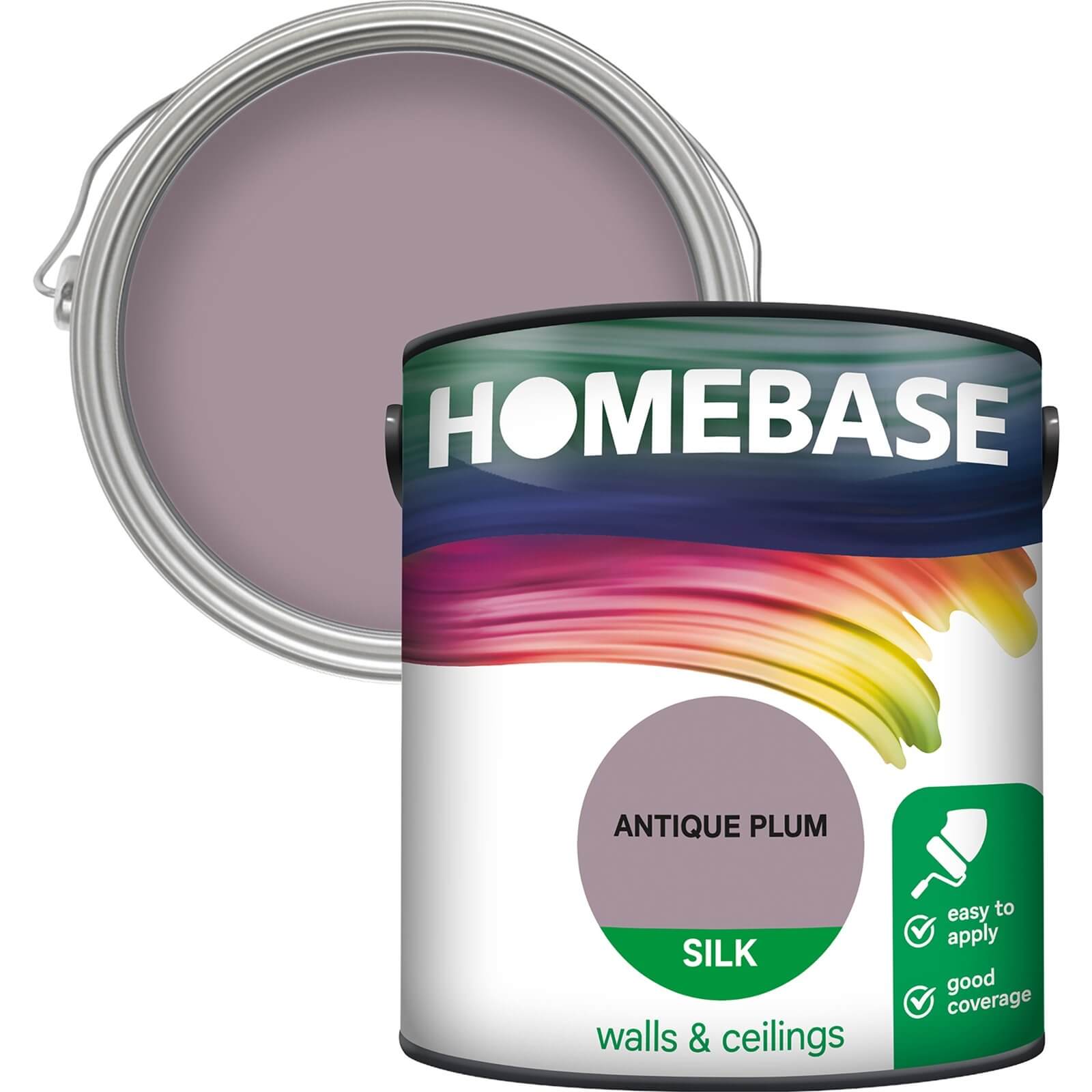 Homebase Silk Emulsion Paint Antique Plum - 2.5L