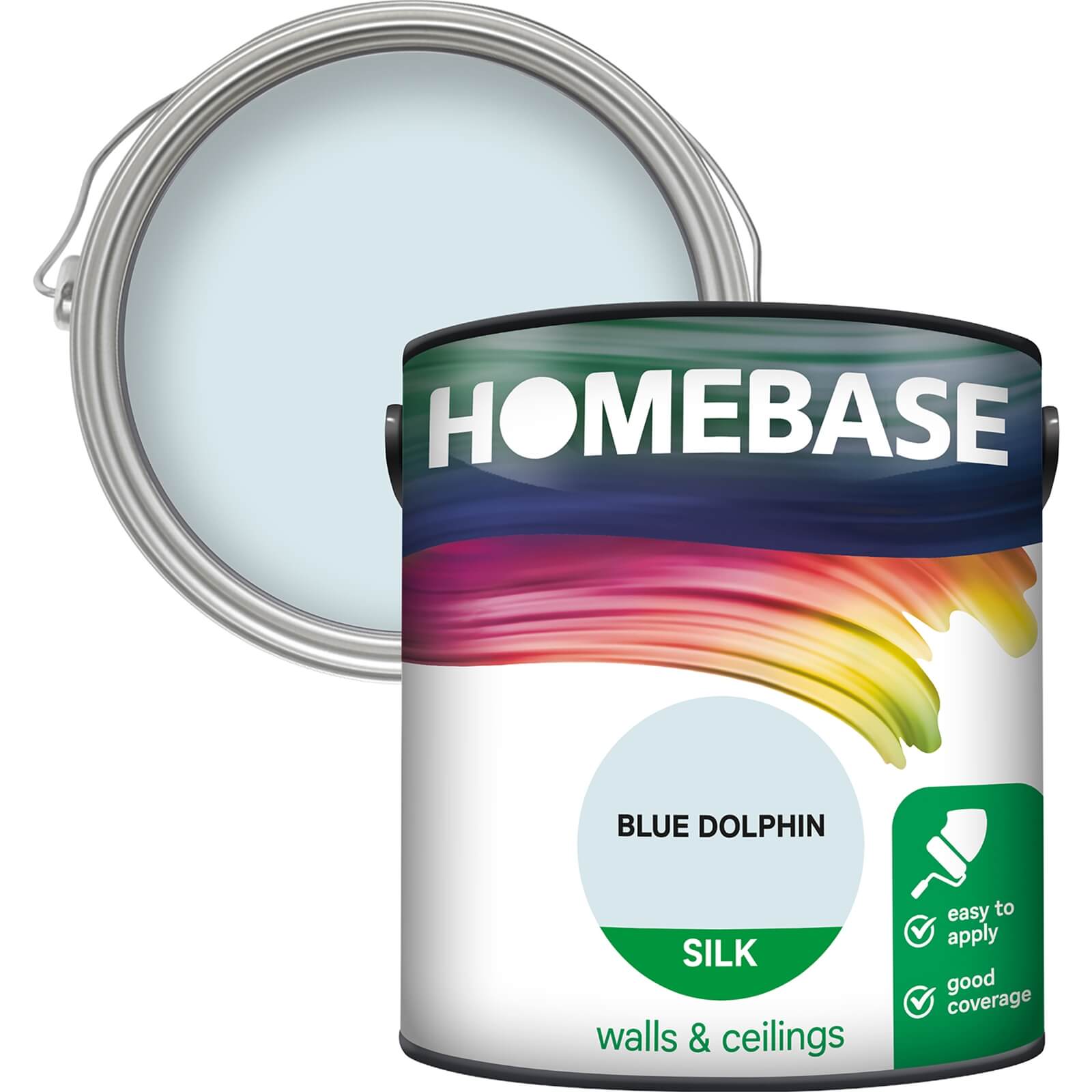 Homebase Silk Emulsion Paint Blue Dolphin - 2.5L
