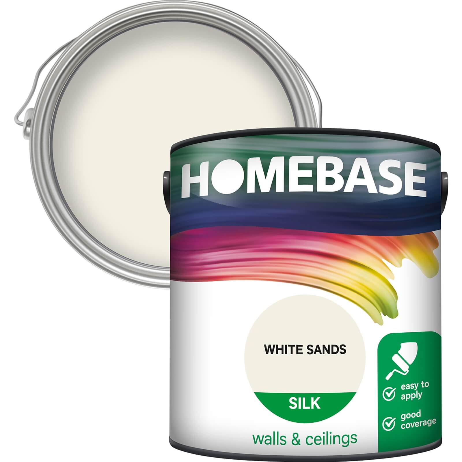 Homebase Silk Emulsion Paint White Sands - 2.5L