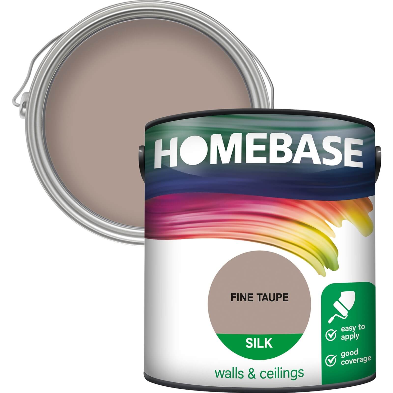 Homebase Silk Emulsion Paint Fine Taupe - 2.5L