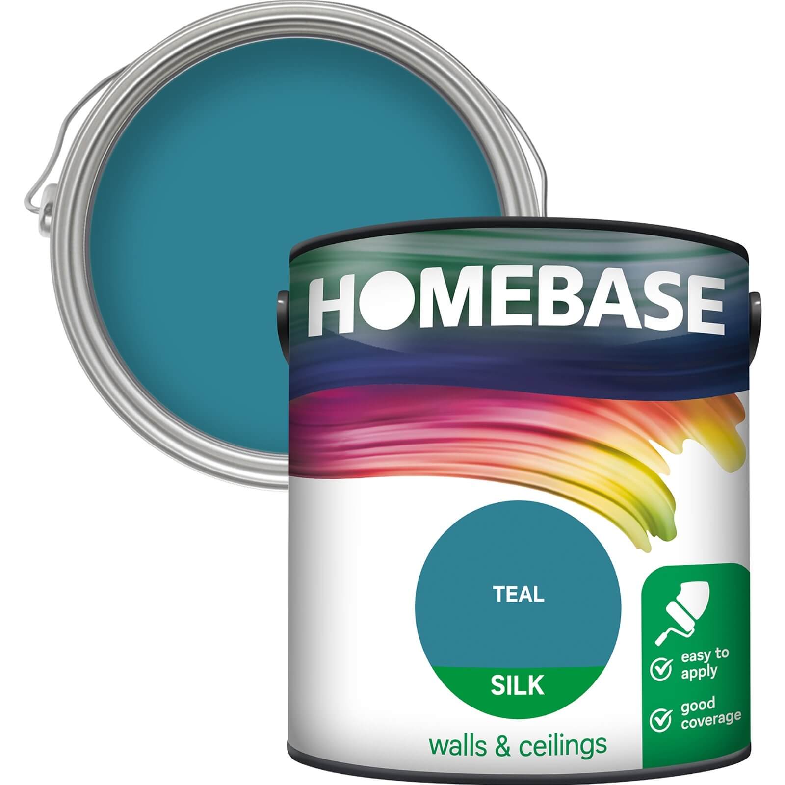 Homebase Silk Emulsion Paint Teal - 2.5L