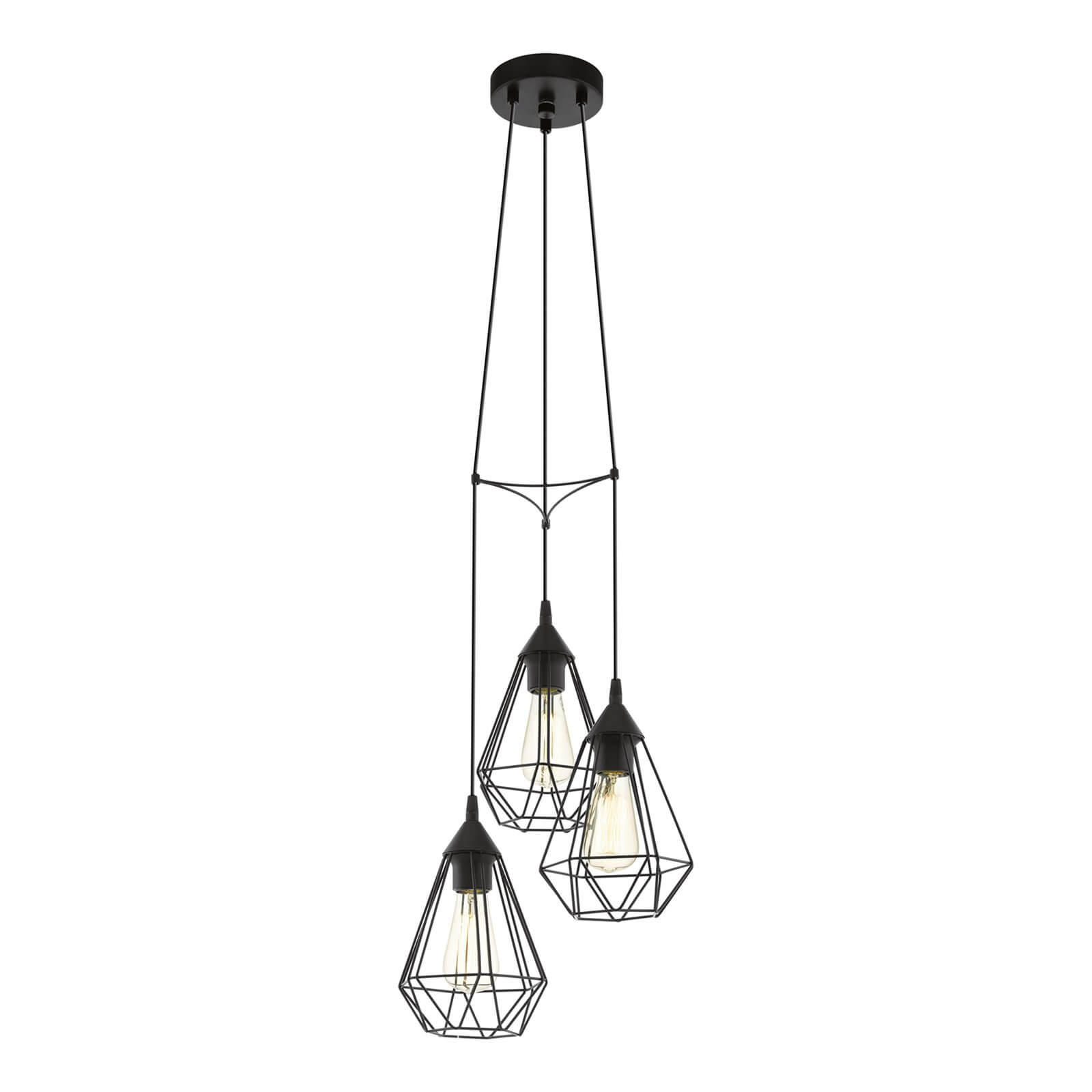 Eglo Tarbes 3 Light Cluster Pendant Light - Black