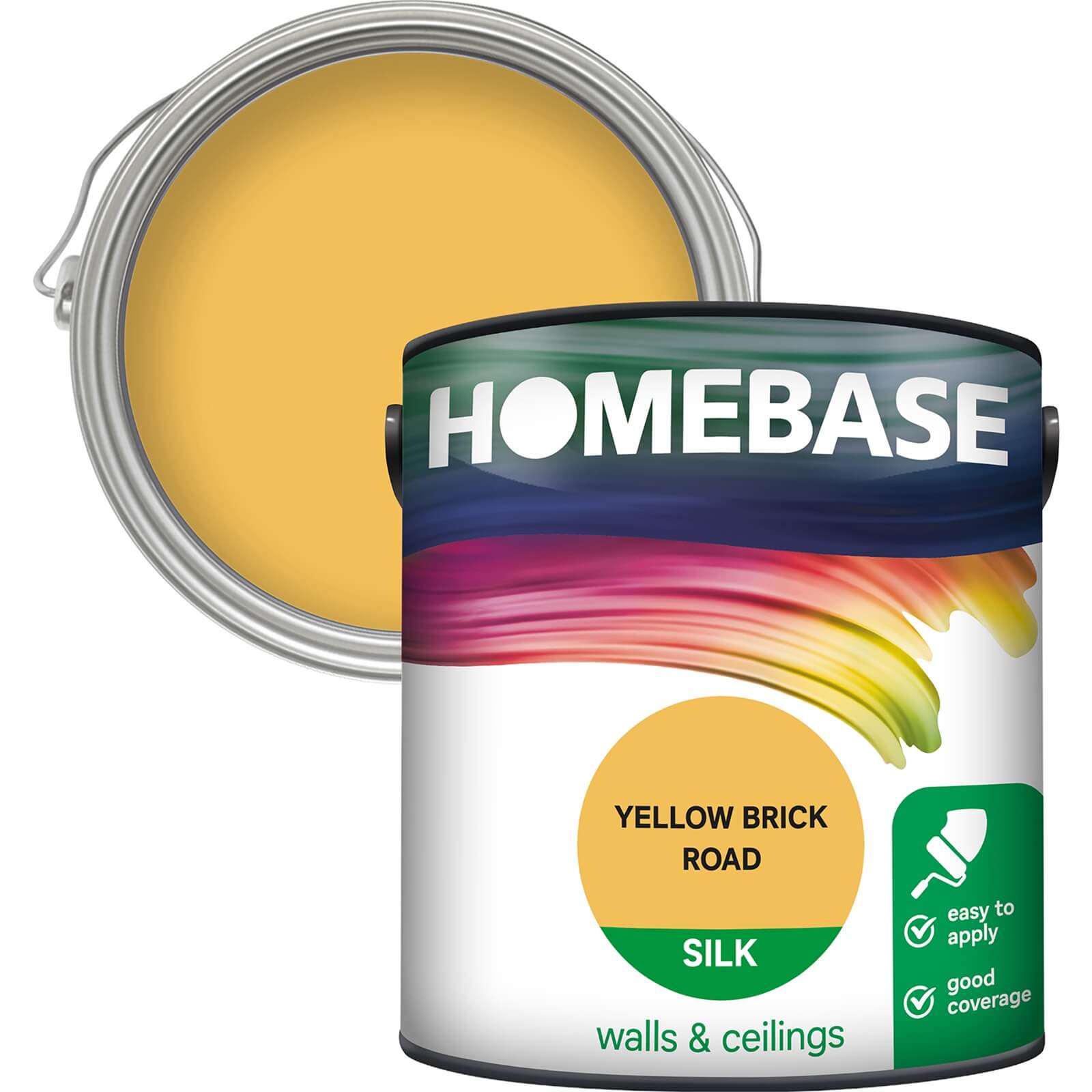 Homebase Silk Emulsion Paint Yellow Brick Road - 2.5L