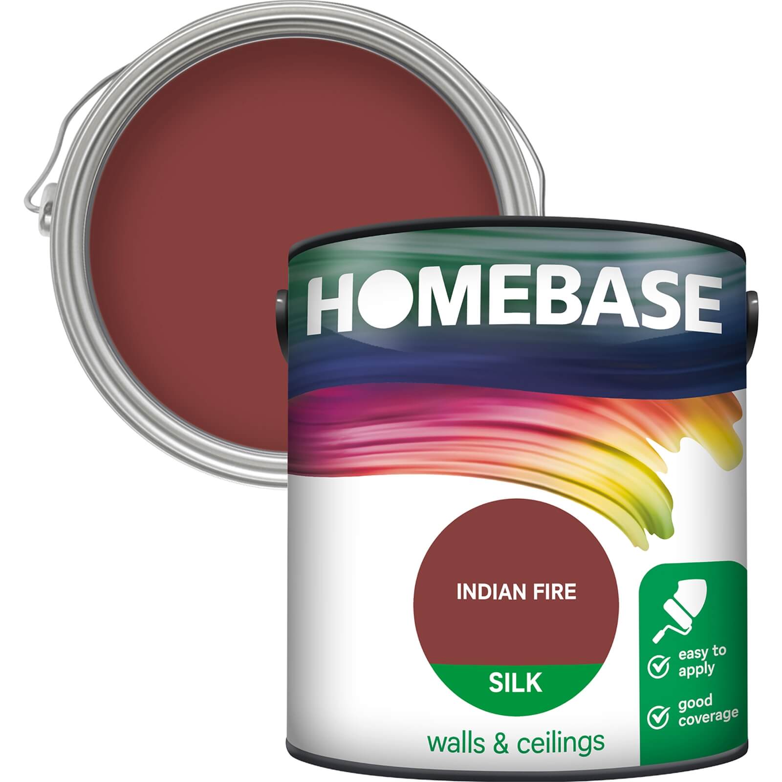Homebase Silk Emulsion Paint Indian Fire - 2.5L