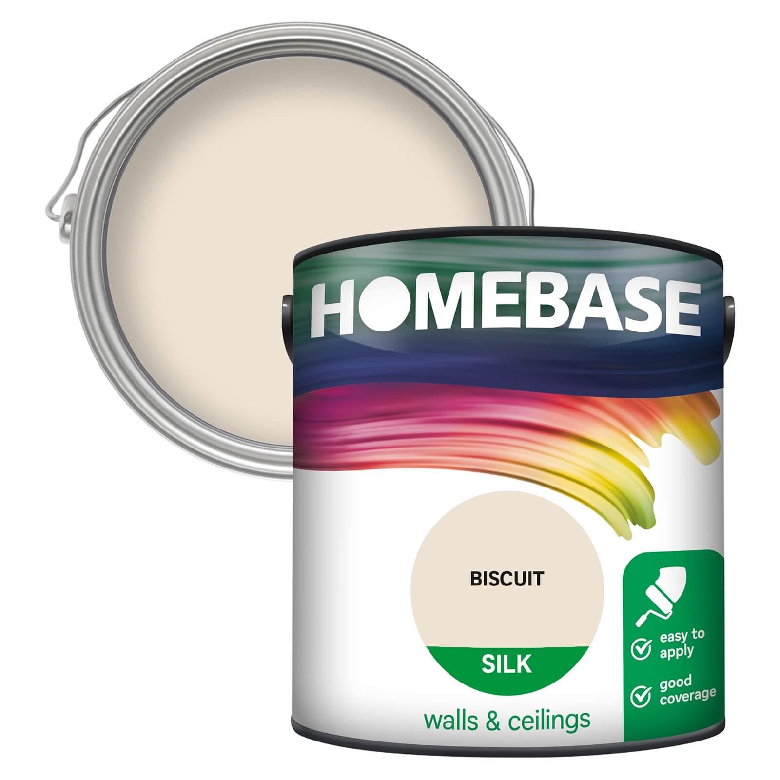 Homebase Silk Emulsion Paint Biscuit - 2.5L