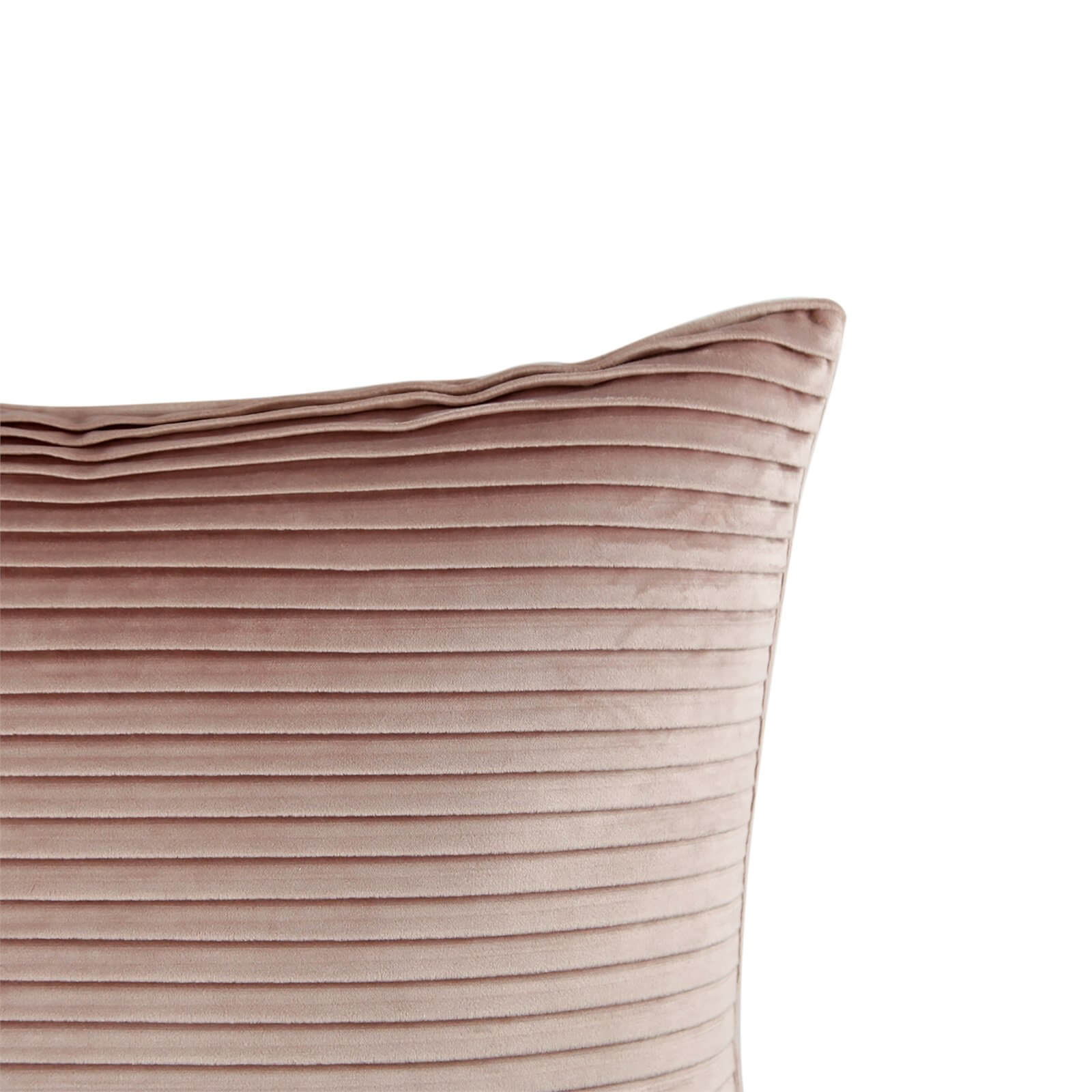 Folded Velvet Cushion - Blush