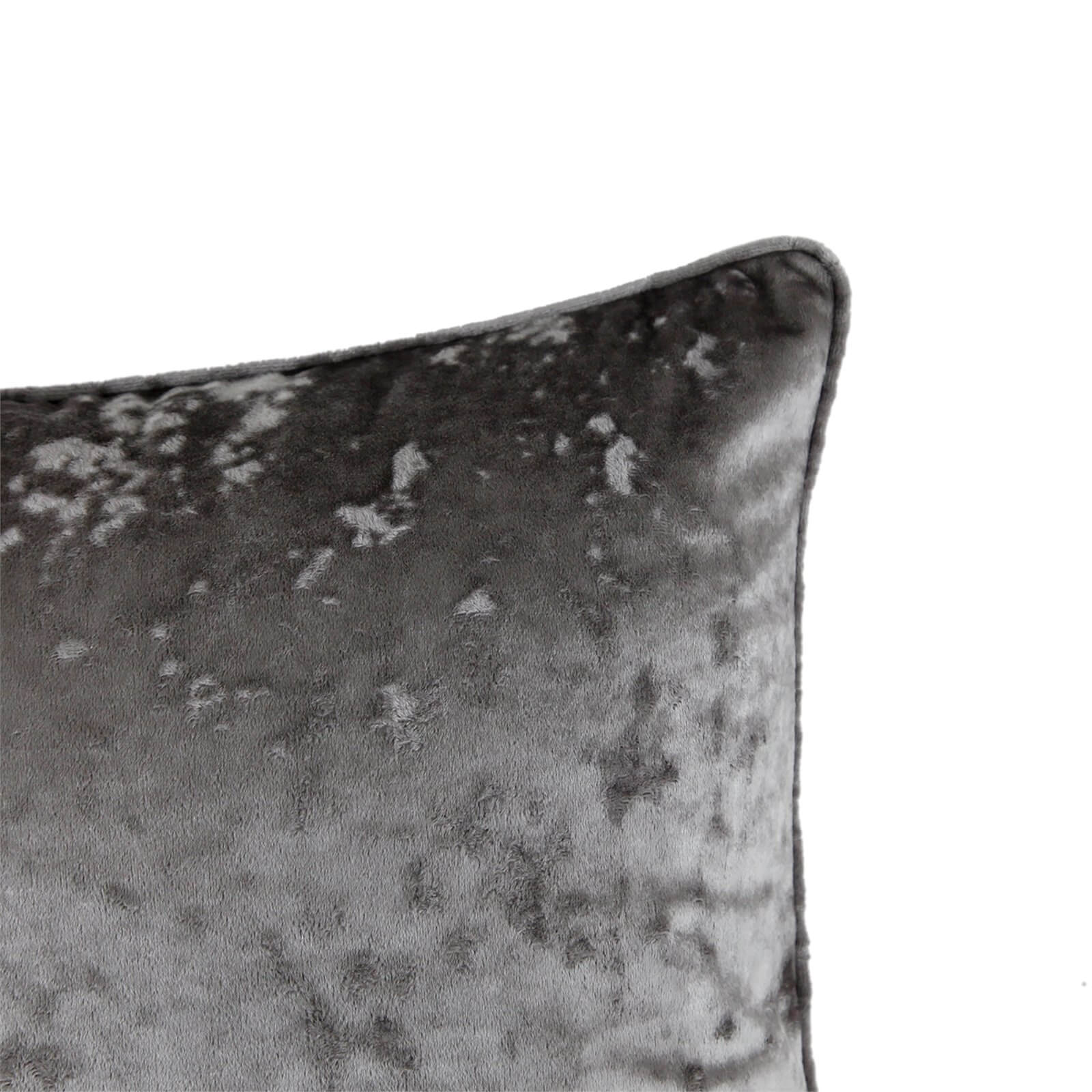 Crushed Velvet Cushion - Grey - 45x45cm