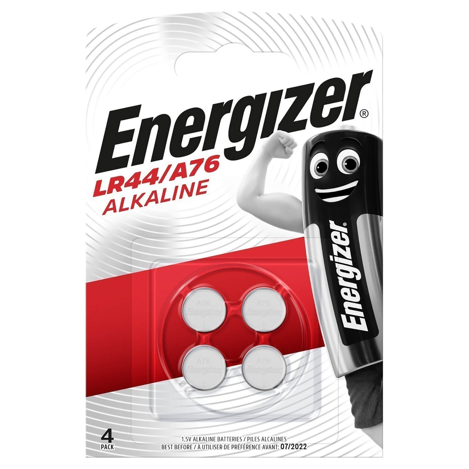 Energizer LR44 Alkaline  Button Batteries - 4 Pack