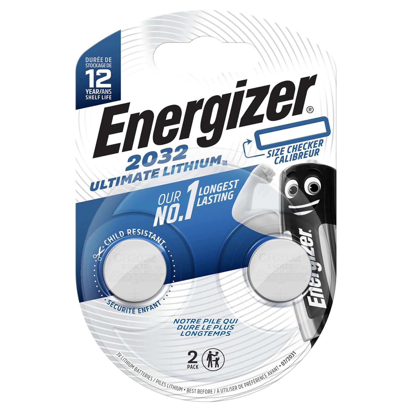 Energizer CR2032 Ultimate Lithium Coin Battery - 2 Pack