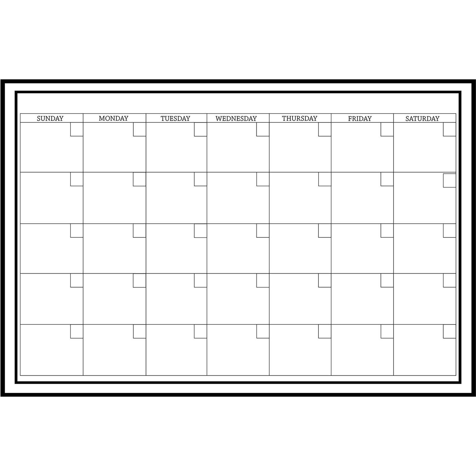 Wallpops 24 x 36 Inch White Monthly Calendar