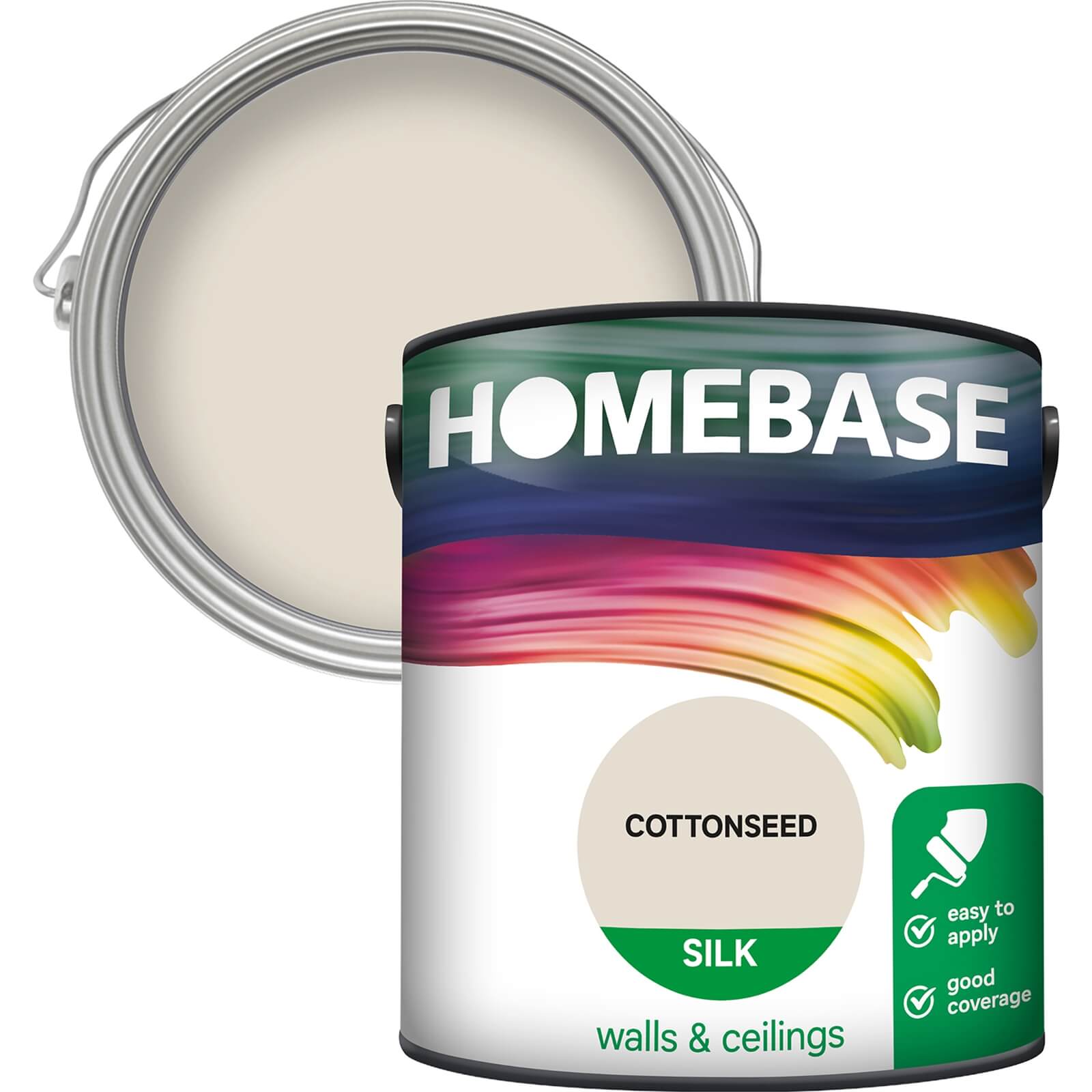 Homebase Silk Emulsion Paint Cottonseed - 2.5L