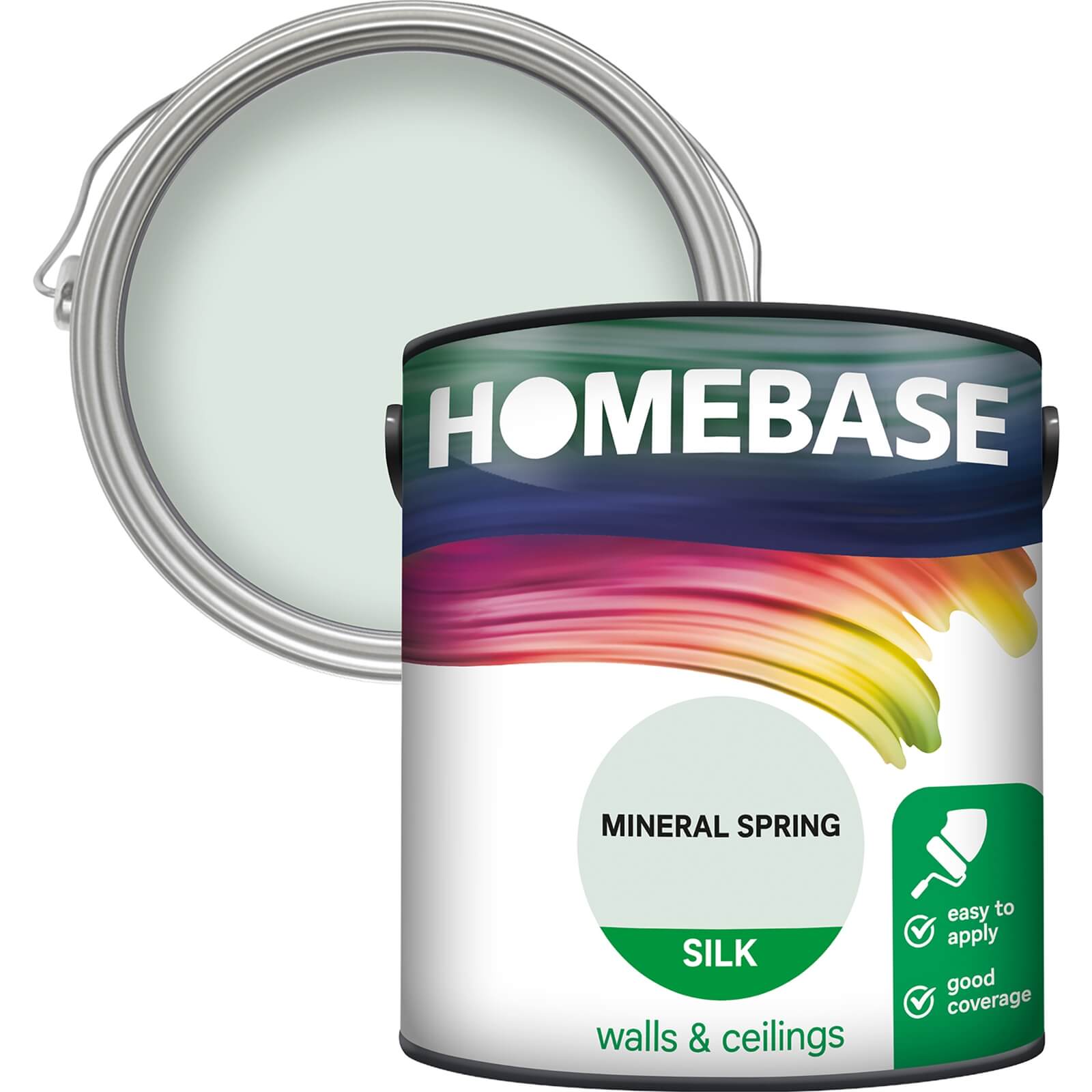 Homebase Silk Emulsion Paint Mineral Spring - 2.5L