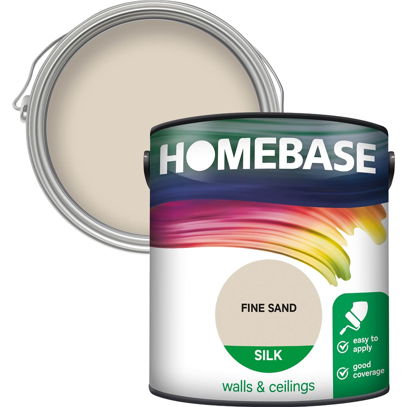 Homebase Silk Emulsion Paint Fine Sand - 2.5L