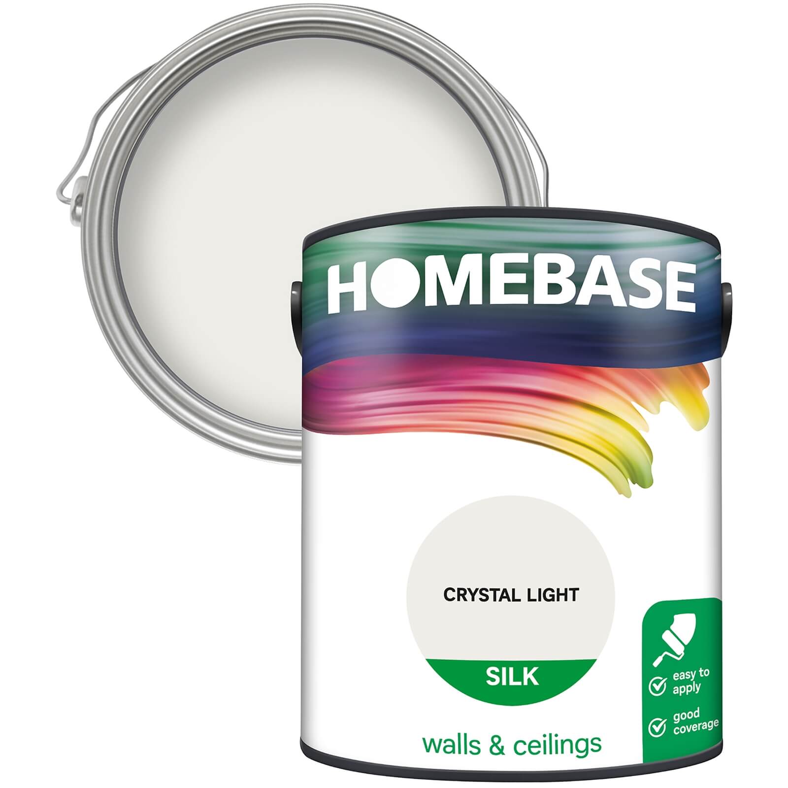 Homebase Silk Emulsion Paint Crystal Light - 5L