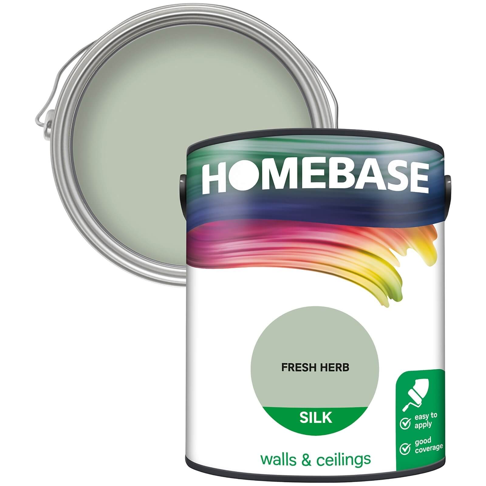 Homebase Silk Emulsion Paint Fresh Herb - 5L