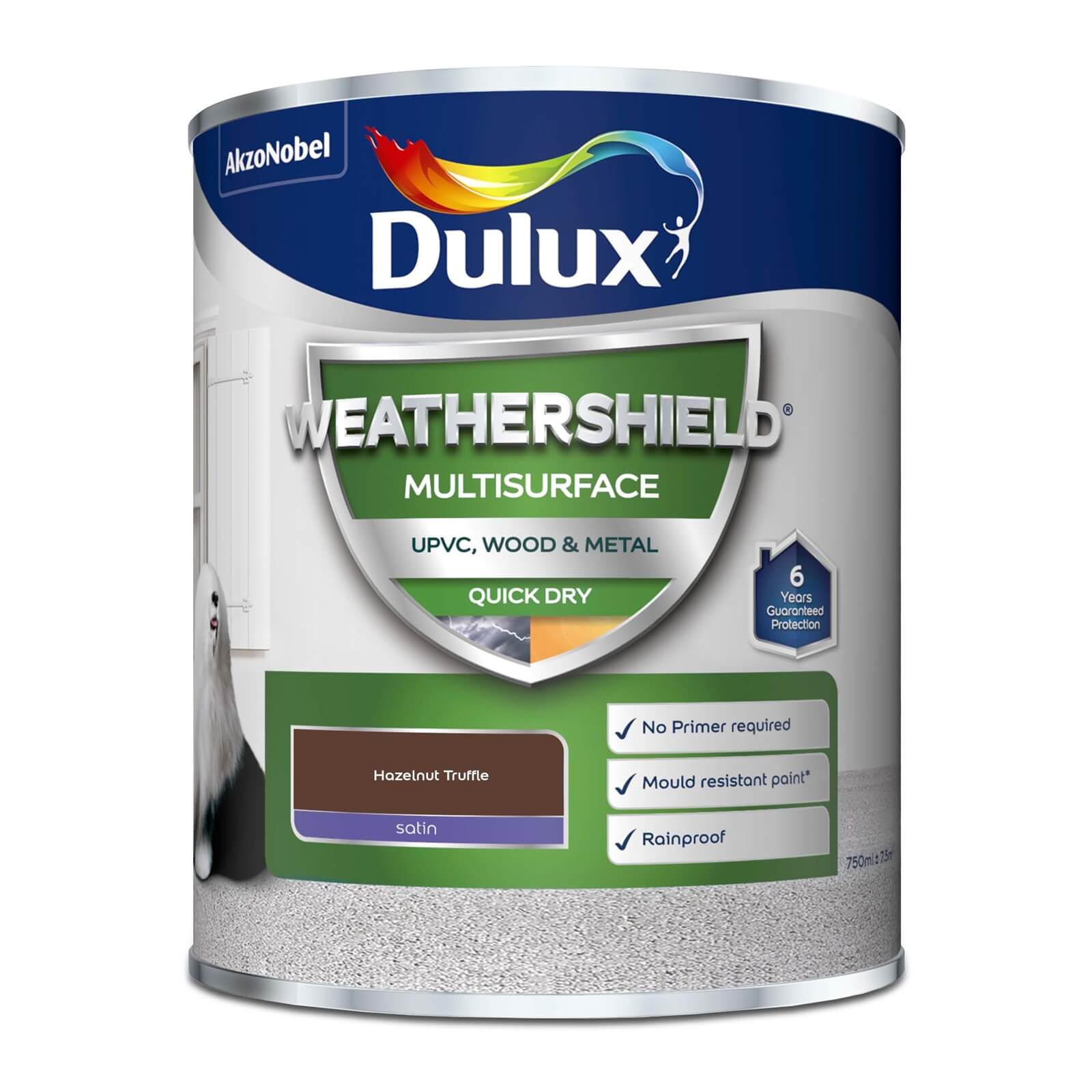 Dulux Weathershield Multi Surface Paint Hazelnut Truffle - 750ml