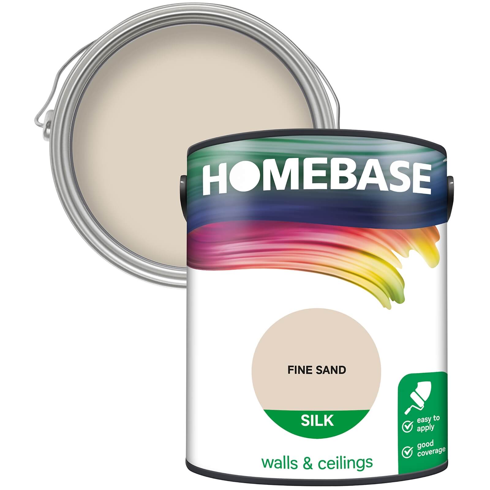 Homebase Silk Emulsion Paint Fine Sand - 5L