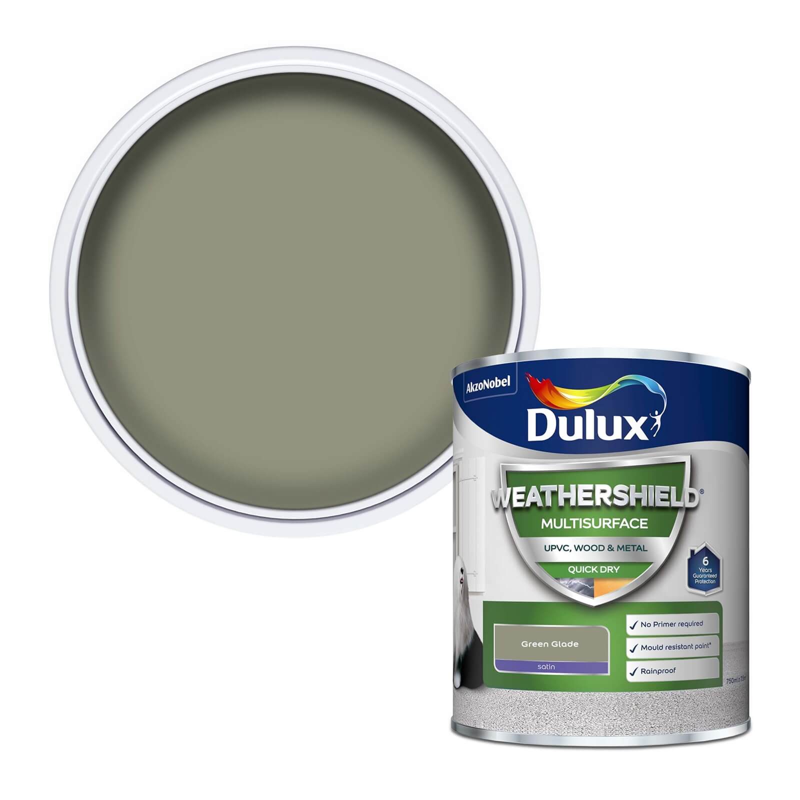 Dulux Weathershield Multi Surface Paint Green Glade - 750ml