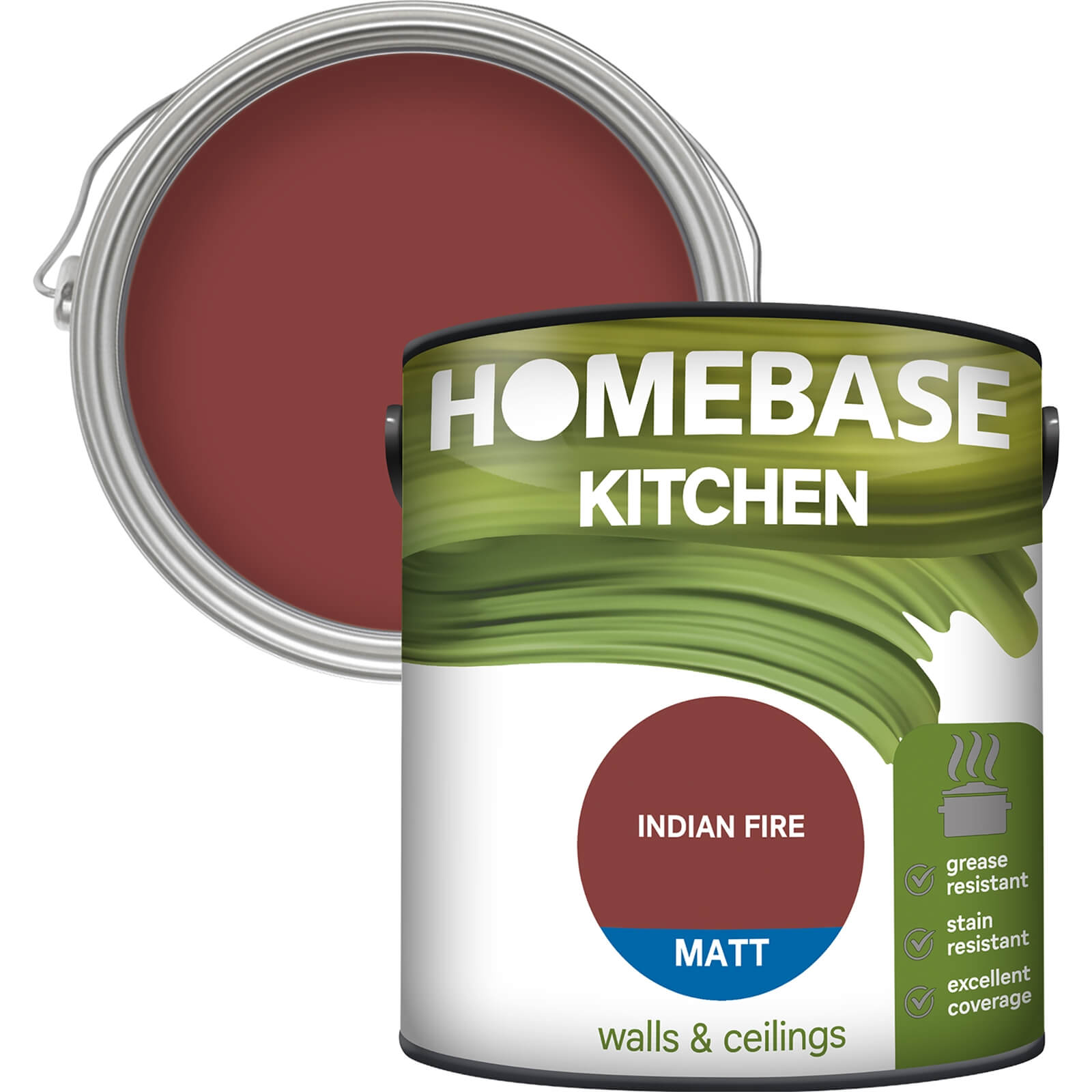 Homebase Kitchen Matt Paint - Indian Fire 2.5L