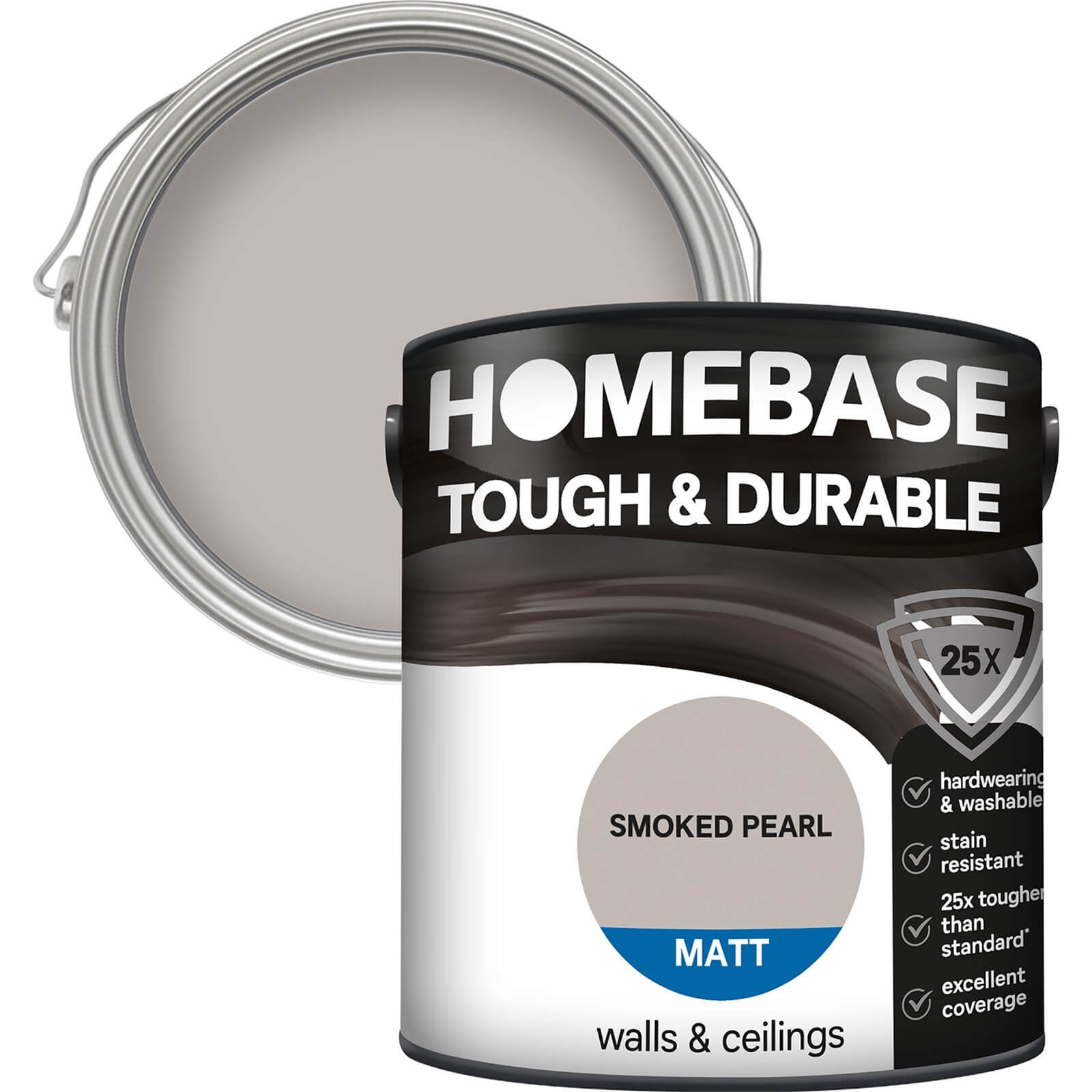 Homebase Tough & Durable Matt Paint Smoked Pearl - 2.5L