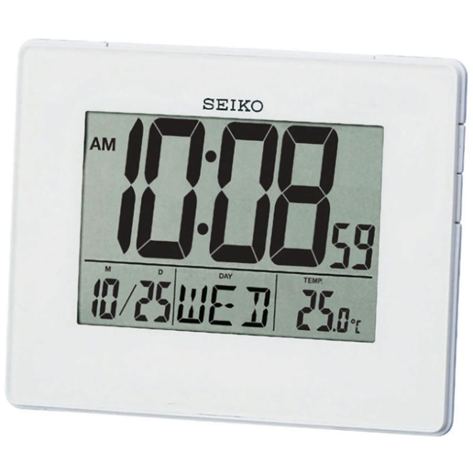 Seiko Lcd Alarm Calendar Clock - White