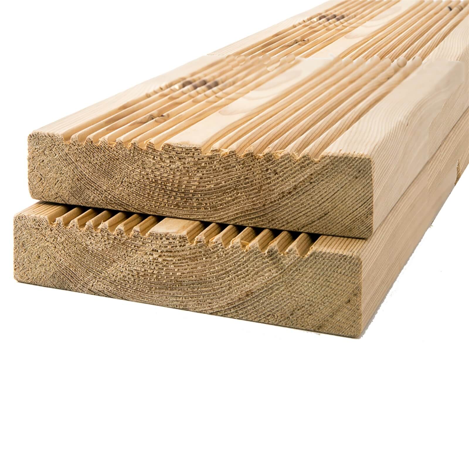 Siberian Larch Decking 27x144mmx4.0mtr (Pack of 4)