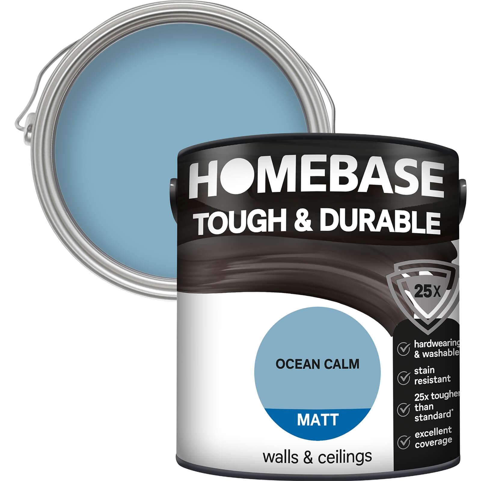 Homebase Tough & Durable Matt Paint Ocean Calm - 2.5L