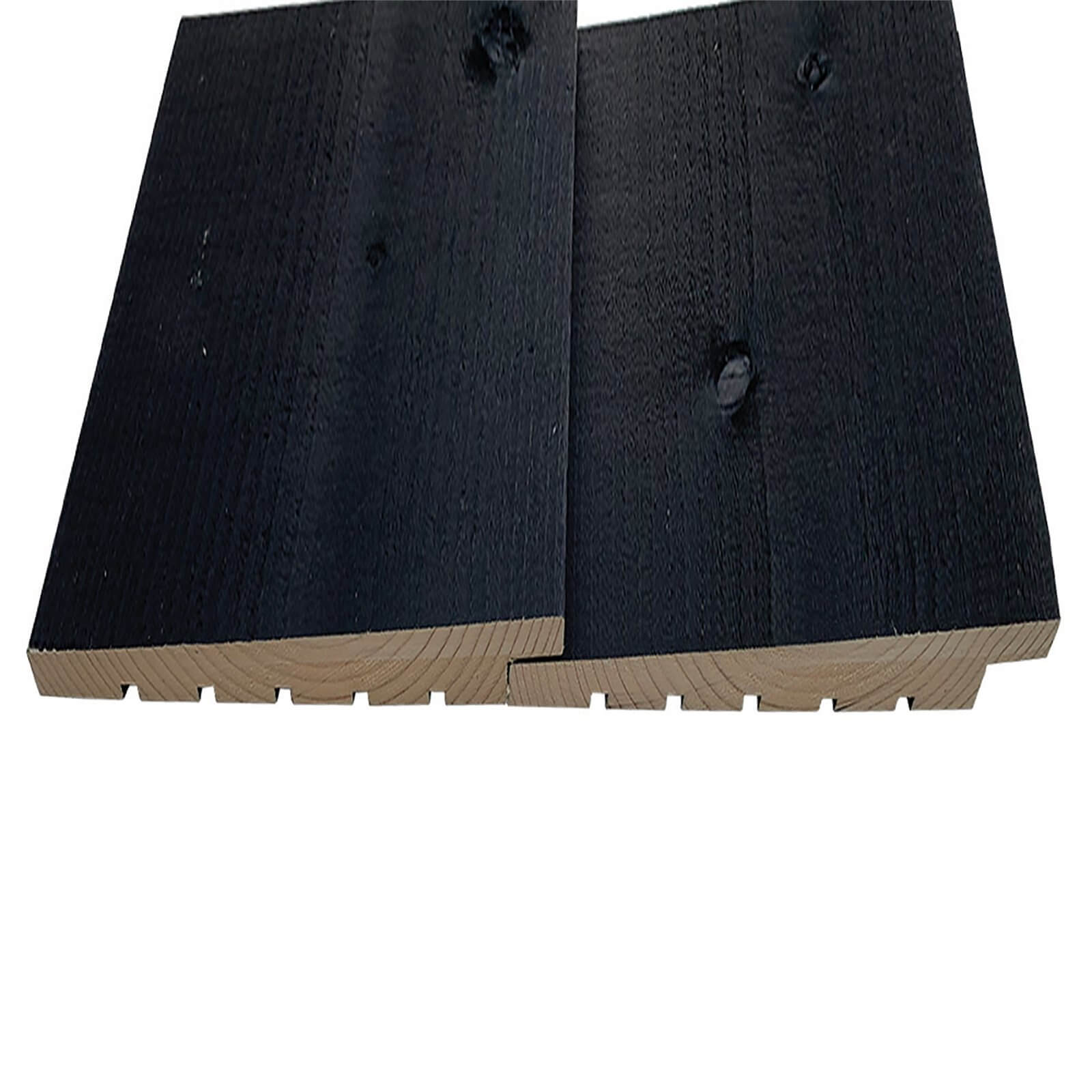 Premium Heavy Duty Black Painted Dutch Featheredge 28x195x4.8mtr Cladding or Fencing (Pack of 4)