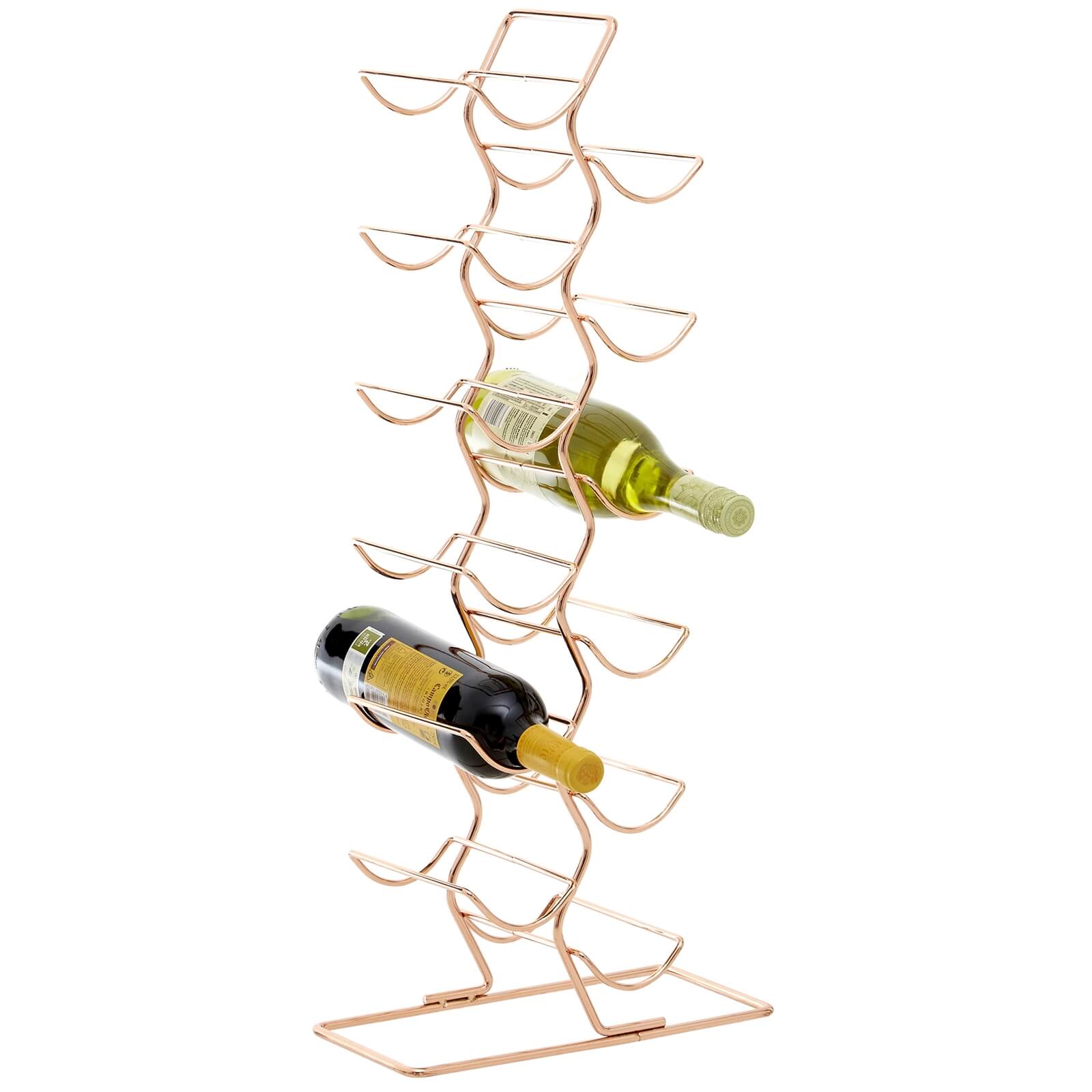6 Tier Wine Rack with Copper Finish