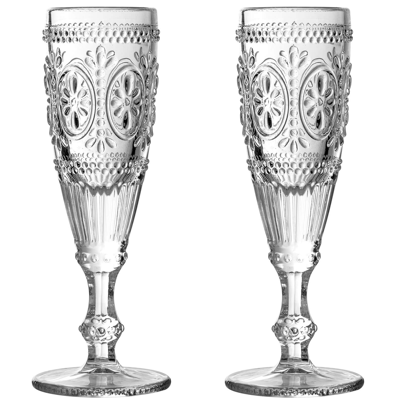Fleur Champagne Glasses - Set of 2