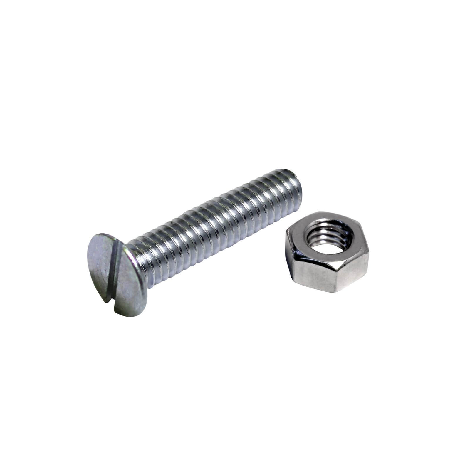 Machine Screw - Countersunk - Bright Zinc Plated - M4 50mm - 5 Pack