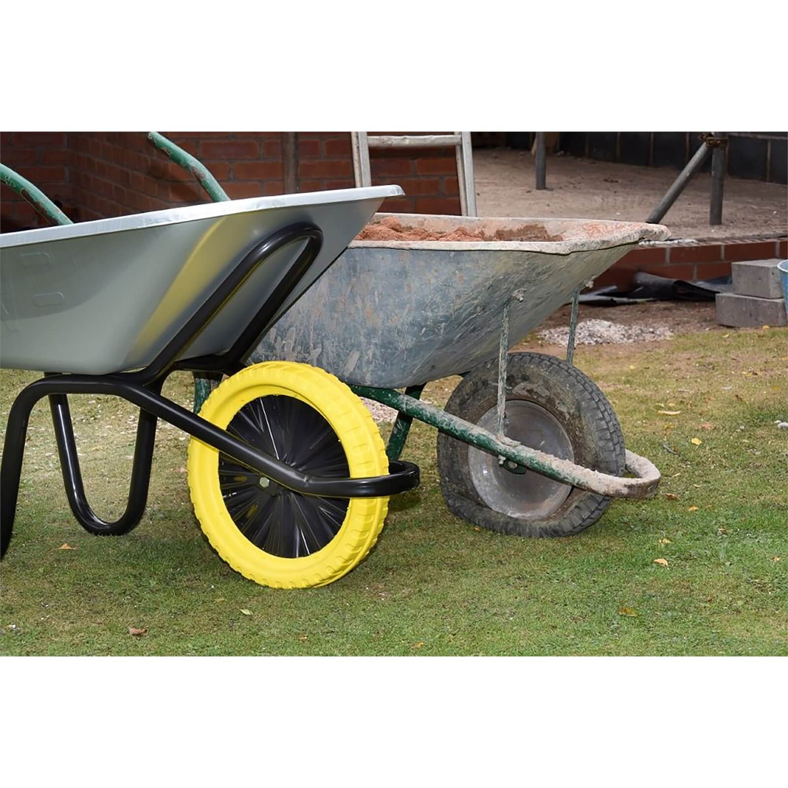 Walsall Wheelbarrows Green Puncture Proof Wheelbarrow  - 90 Litre