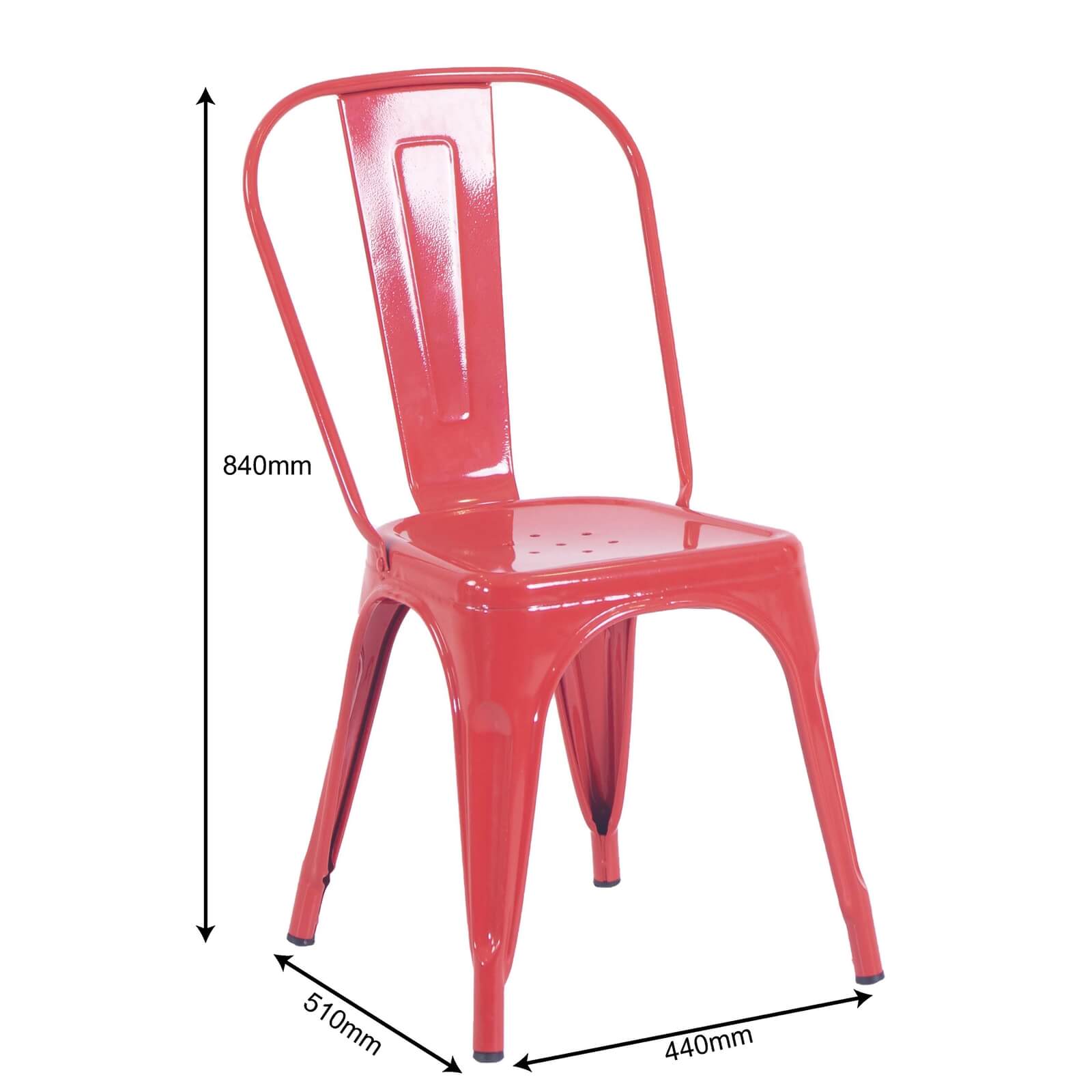 Billy Bistro Chair - Set of 2 - Red