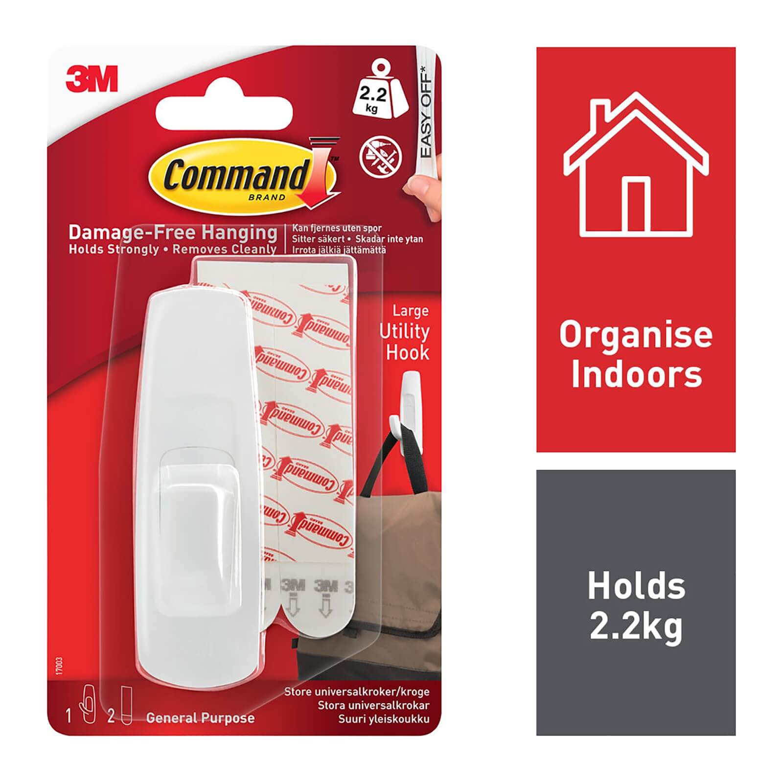 Command Large Self Adhesive Utility Hook