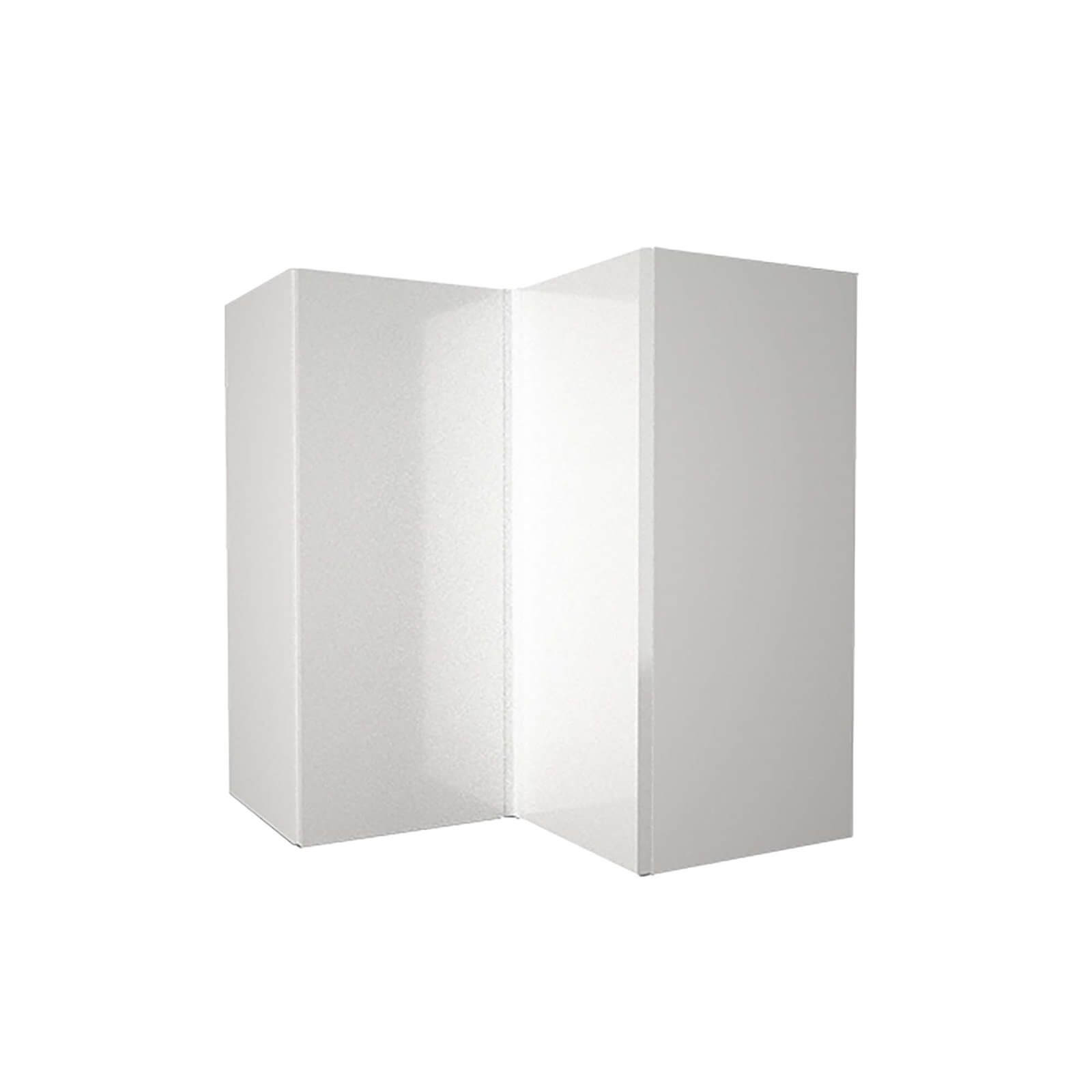 Gloss Slab White 635mm Corner Wall Unit
