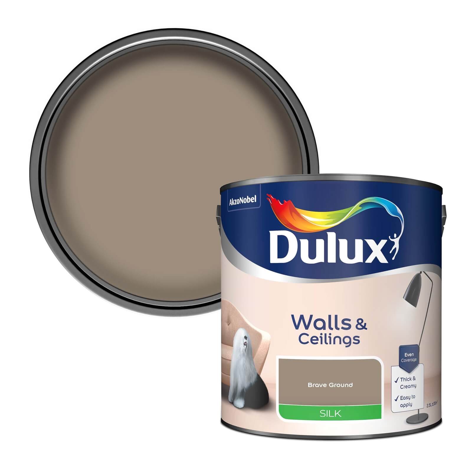 Dulux Brave Ground Silk Emulsion Paint - 2.5L