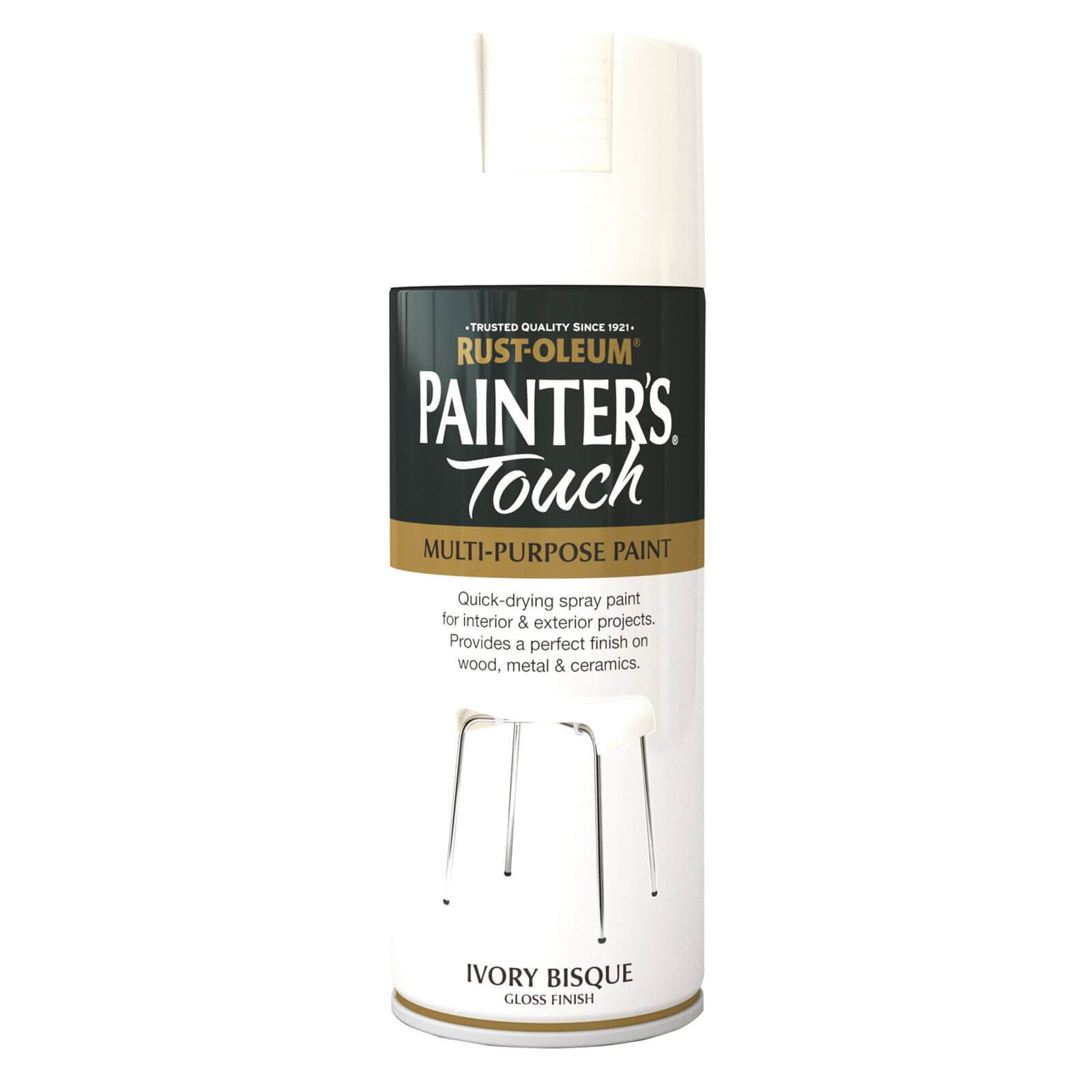 RustOleum Gloss Spray Paint Ivory Bisque 400ml Homebase