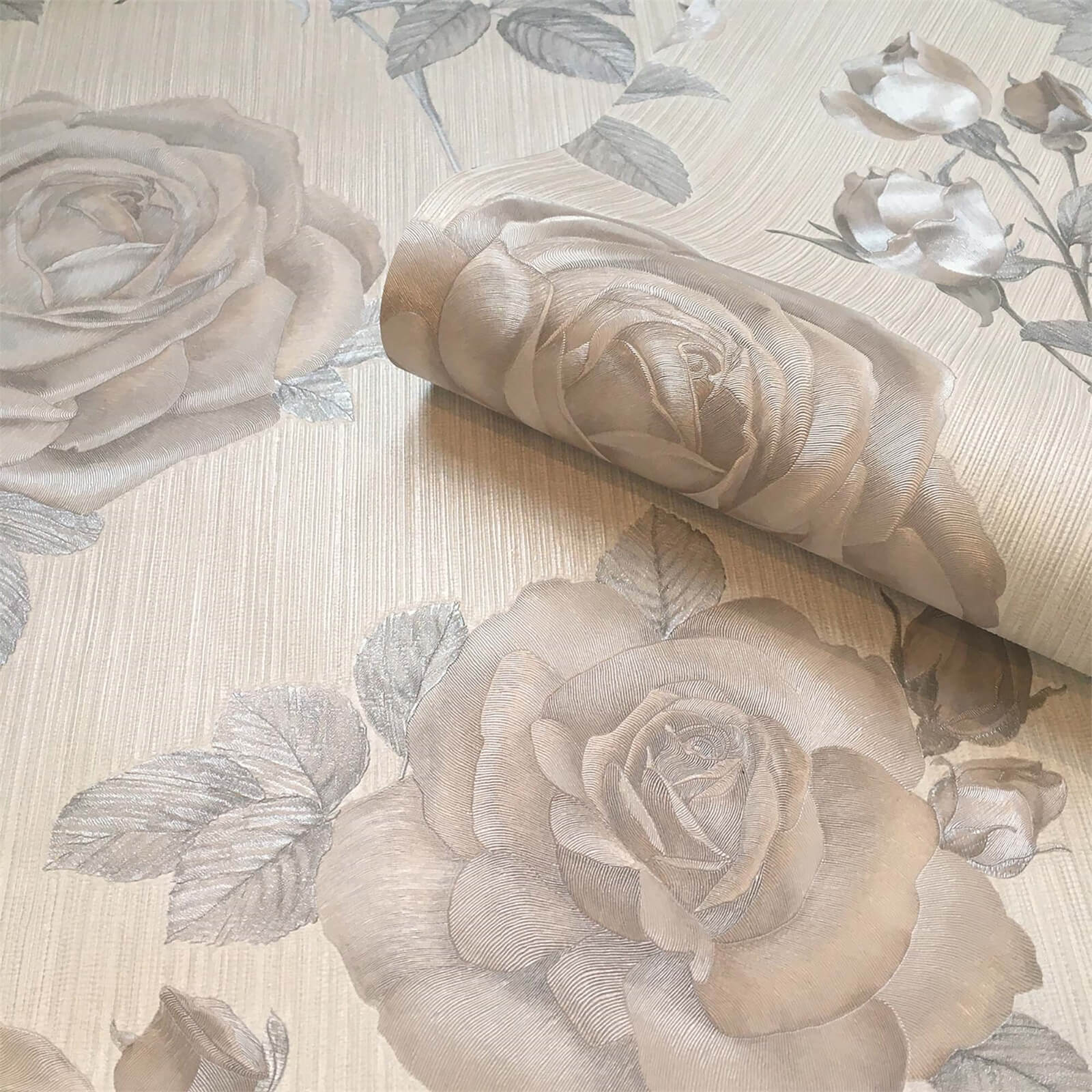 Belgravia Decor Amara Natural Rose Wallpaper