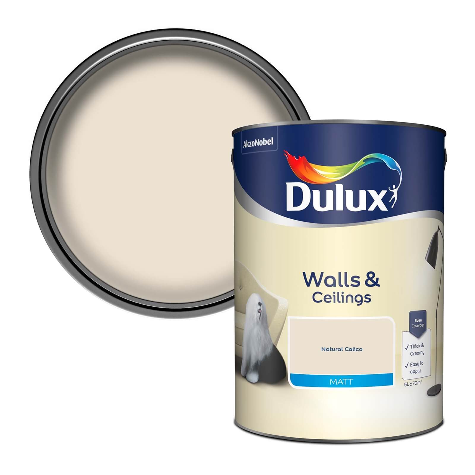Dulux Matt Emulsion Paint Calico - 5L