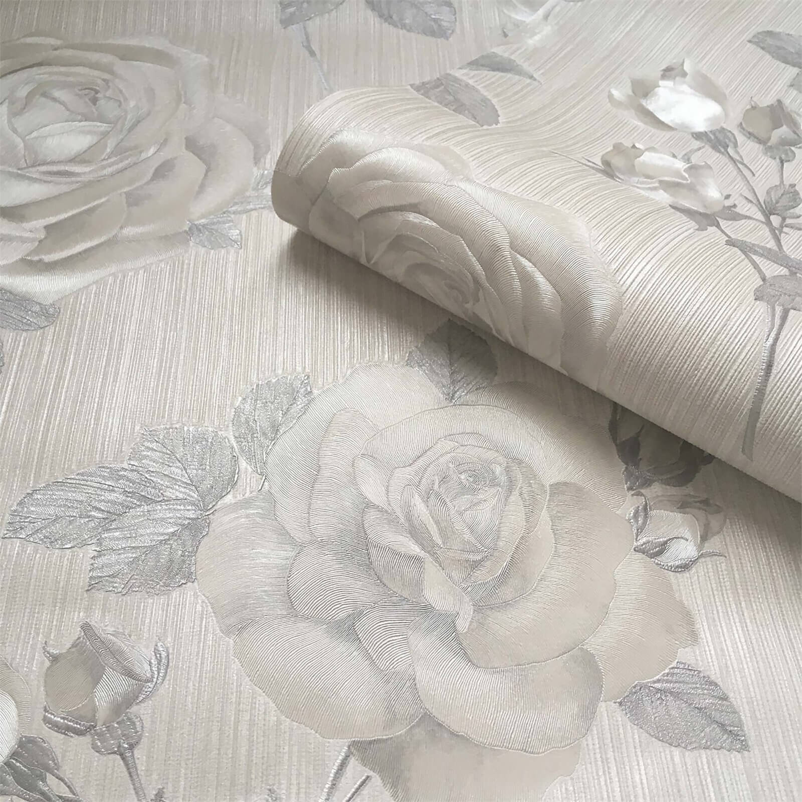 Belgravia Decor Amara Soft Silver Rose Wallpaper