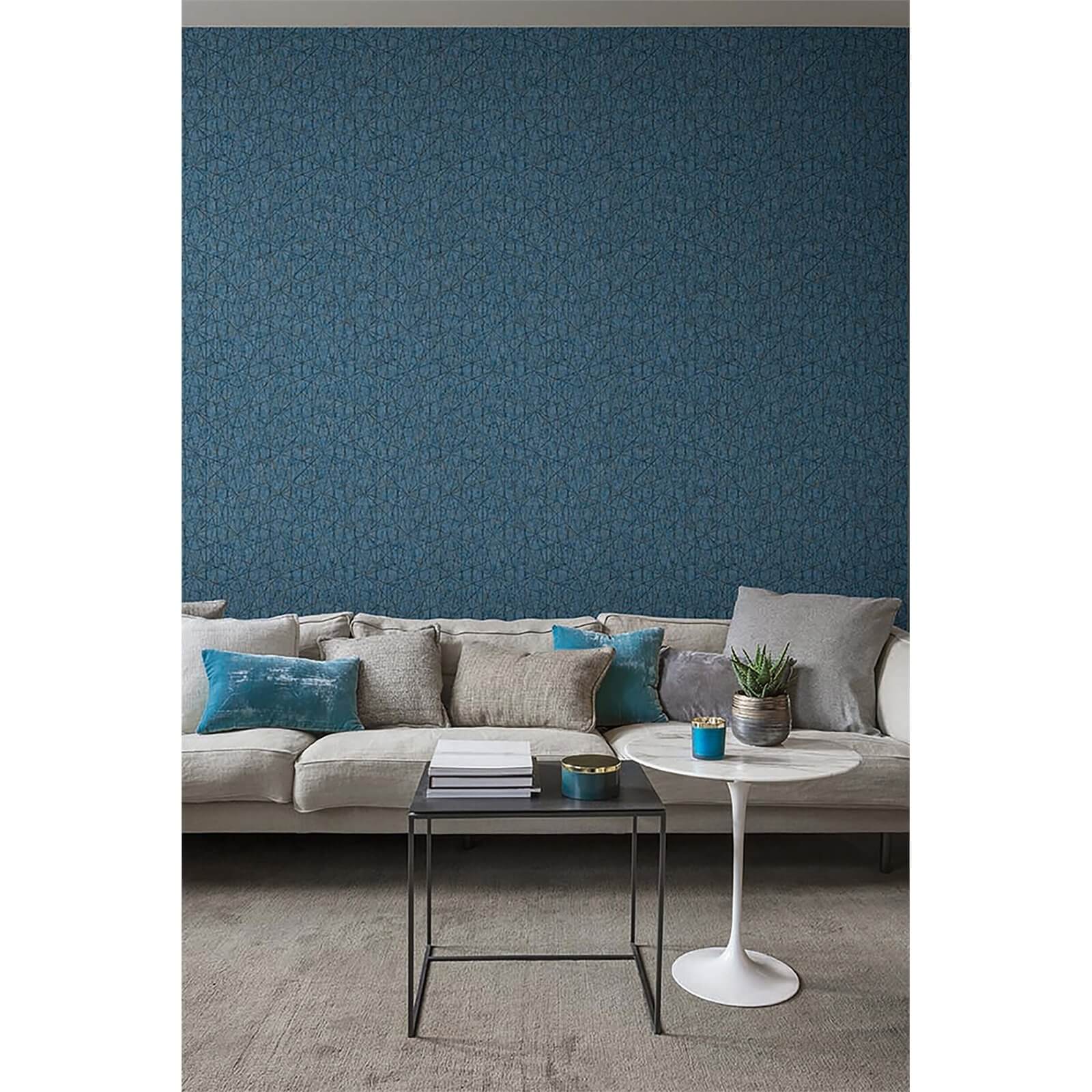 Grandeco Wari Blue Wallpaper