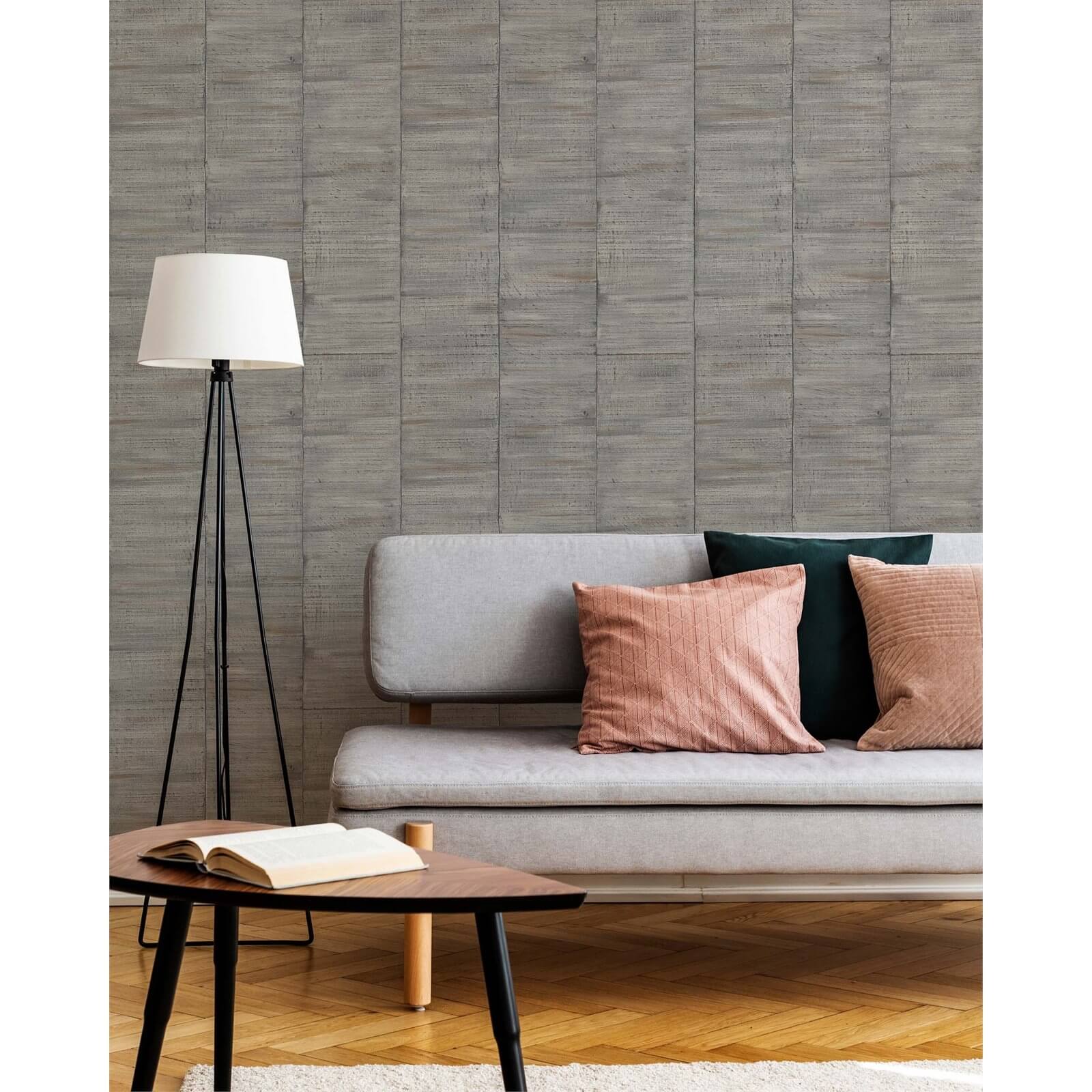 Grandeco Lazare Charcoal Wallpaper