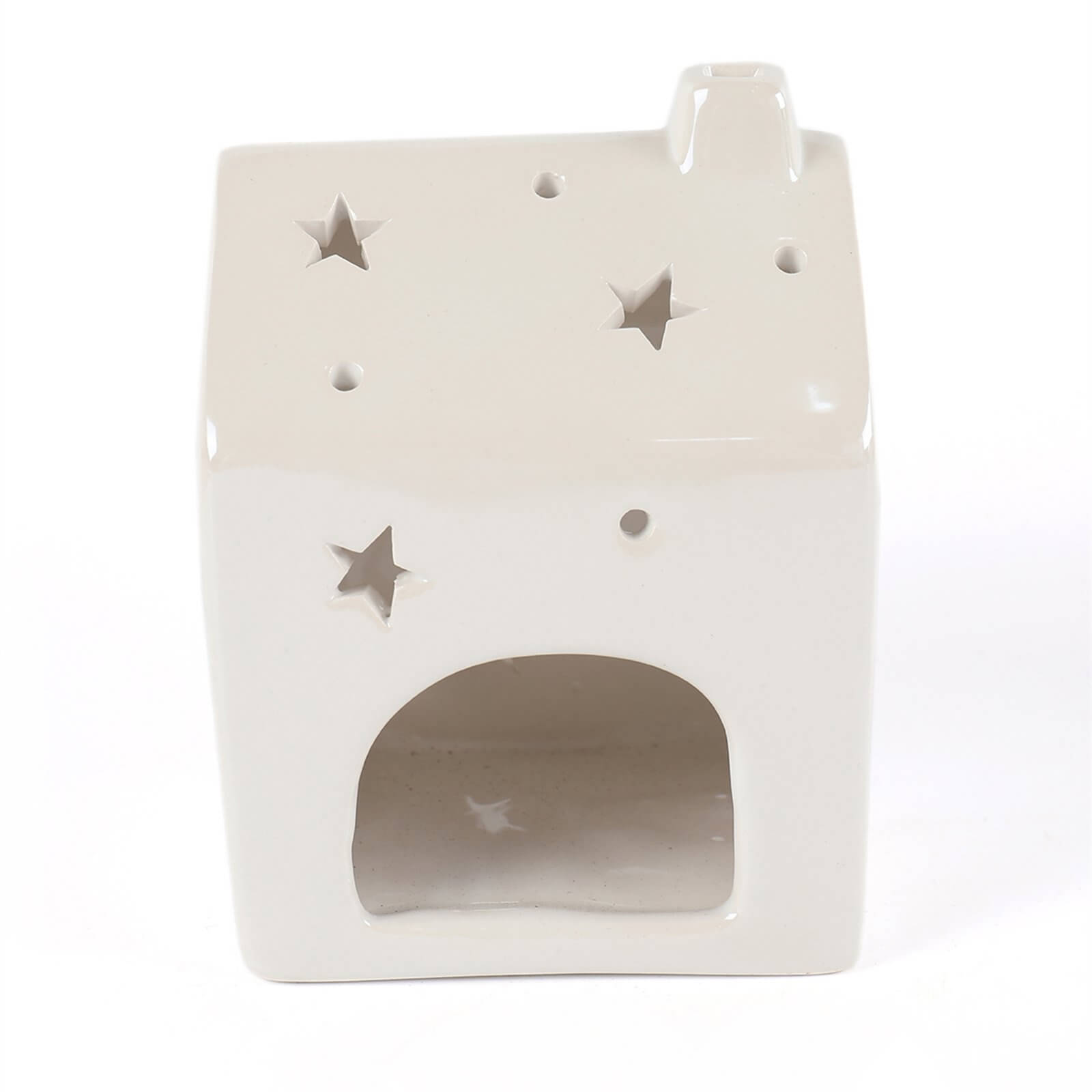 Pearl White House Tealight Holder Small