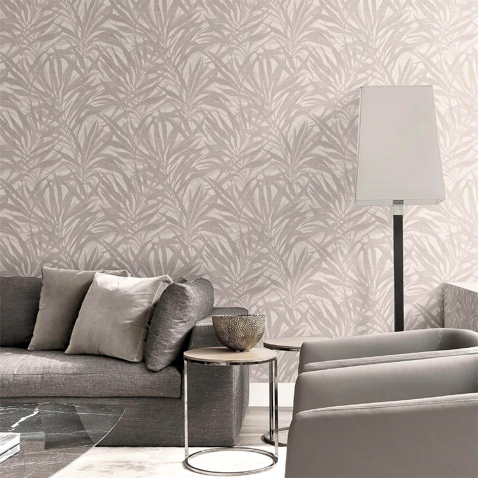 Belgravia Decor Palm Soft Beige Wallpaper